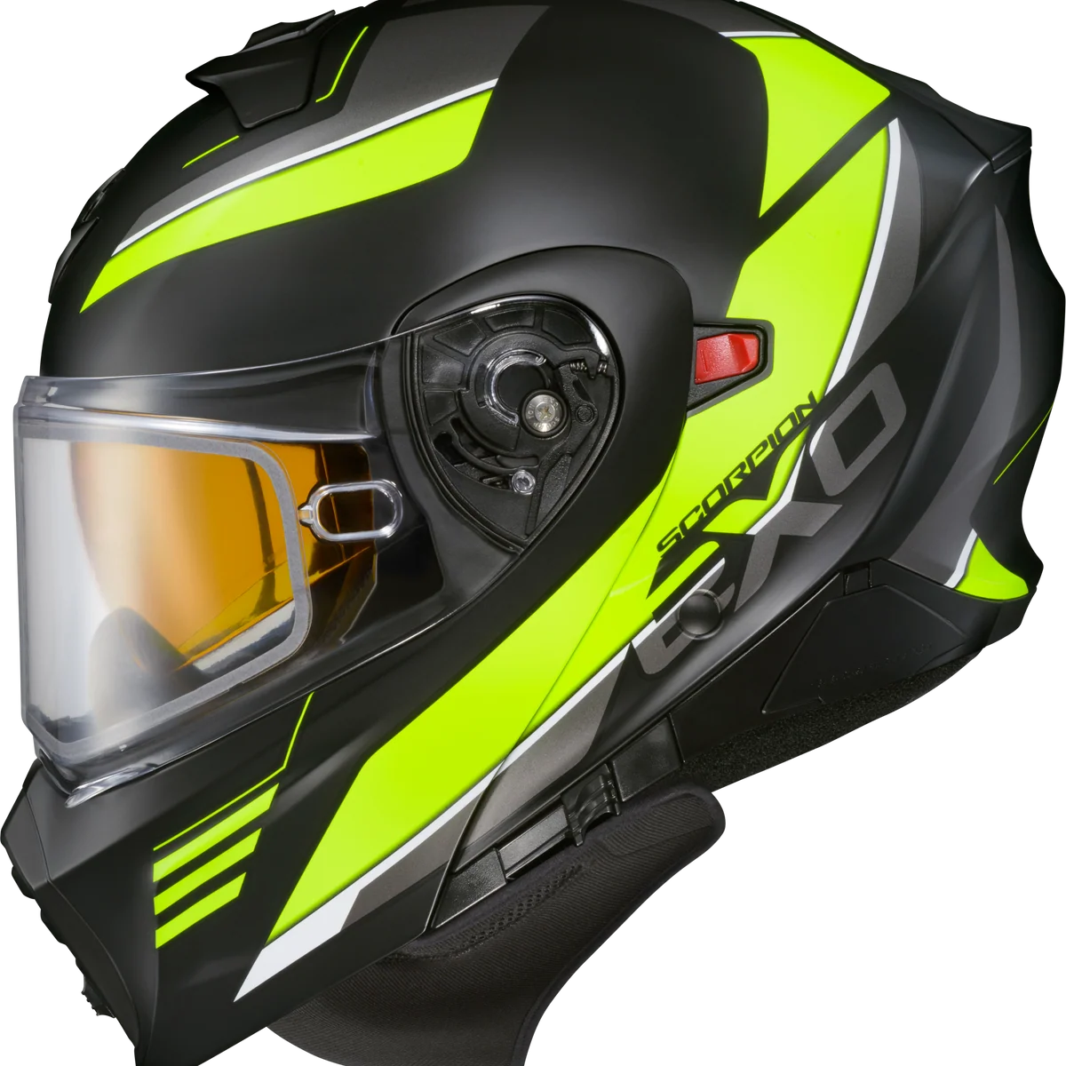 Solid Scorpion - Exo Gt930 Cold Weather Helmet Modulus Hi Vis 2x Electric Breathable