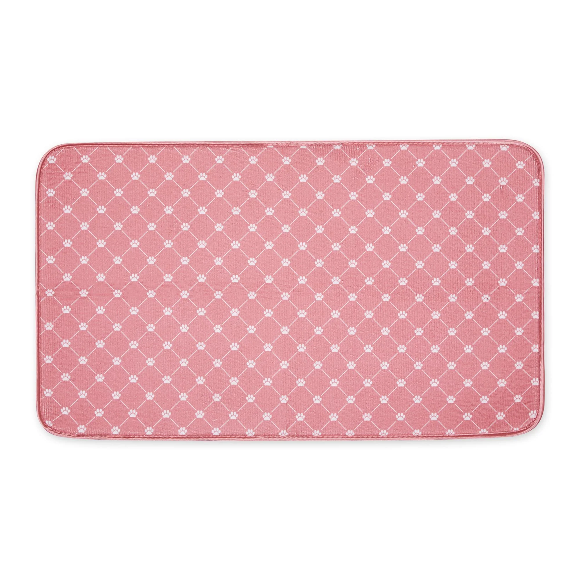 Smart Bone Dry Machine Washable Ultra-Absorbent Pet Mat 14x24 – Rose Trellis Print Unique
