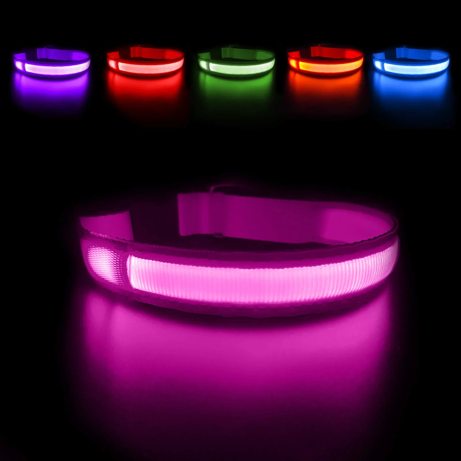 World-Class MASBRILL Light Up Collar - Rechargeable LED Dog Collar for Night Walks Functional