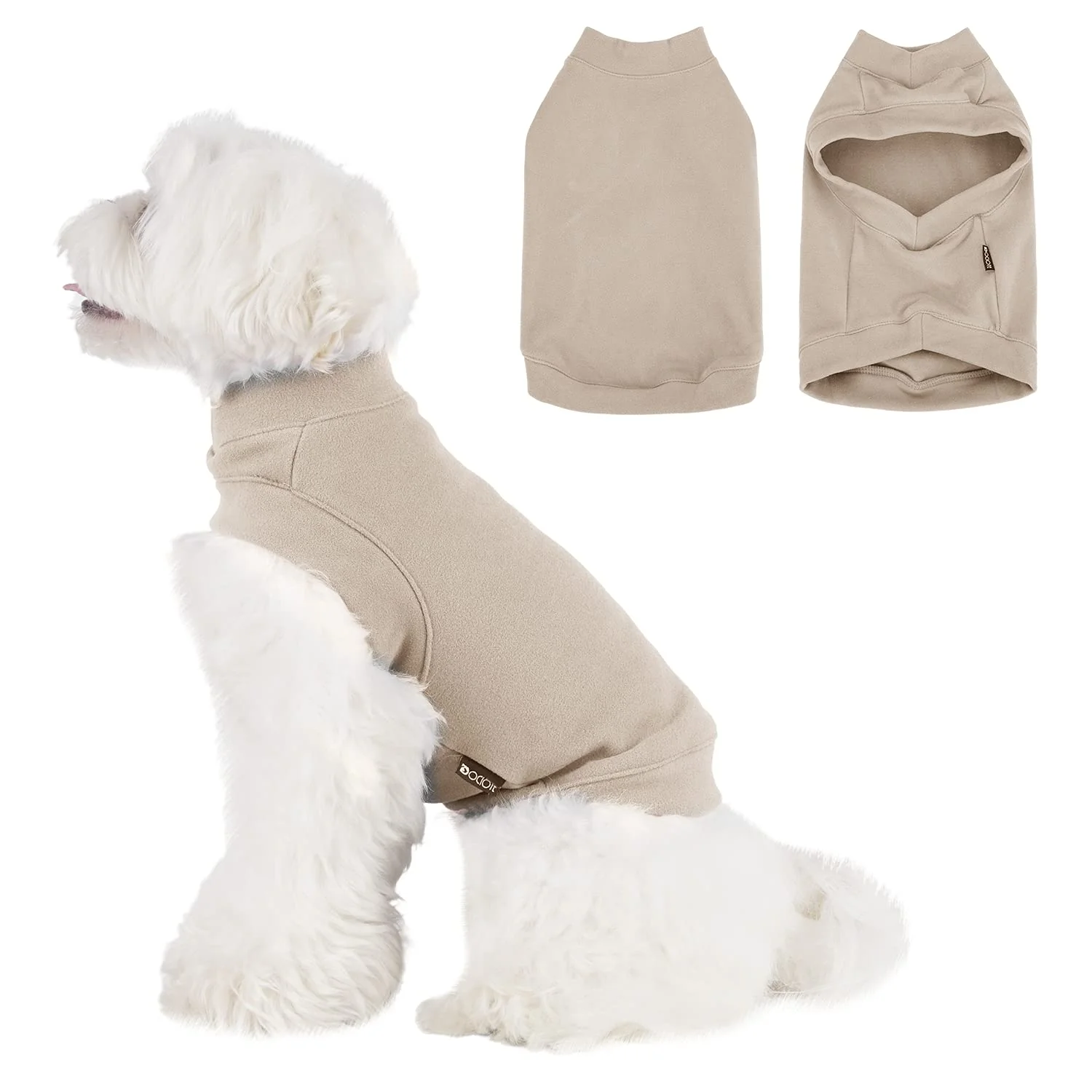 First-Class Dociote Soft Fleece Dog Cat Sweatshirt — Warm Pullover Hoodie for Small to Medium Pets Artisan