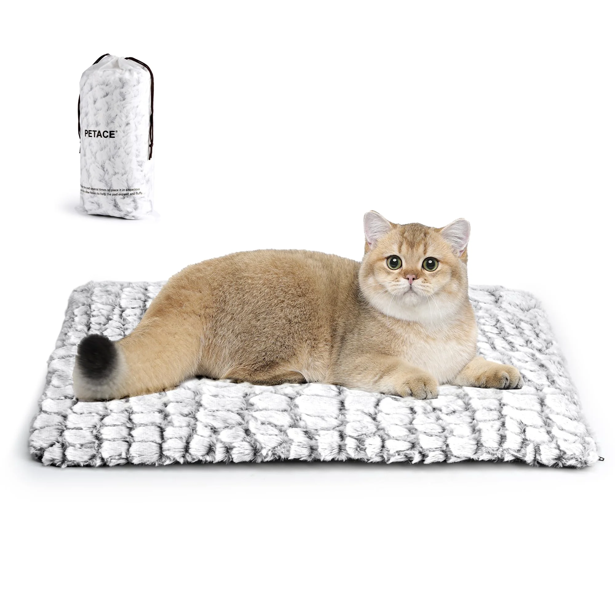 Flexible Petace Self-Warming Bed 24x18 — Ultra-Soft Non-Slip Heating Pad for Indoor Outdoor Pets Genuine