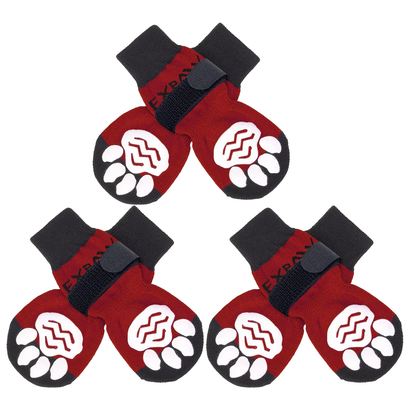 Carefully Designed EXPAWLORER 6PCS Anti-Slip Dog Socks — Paw Protection Traction Indoor Comfort Exceptional