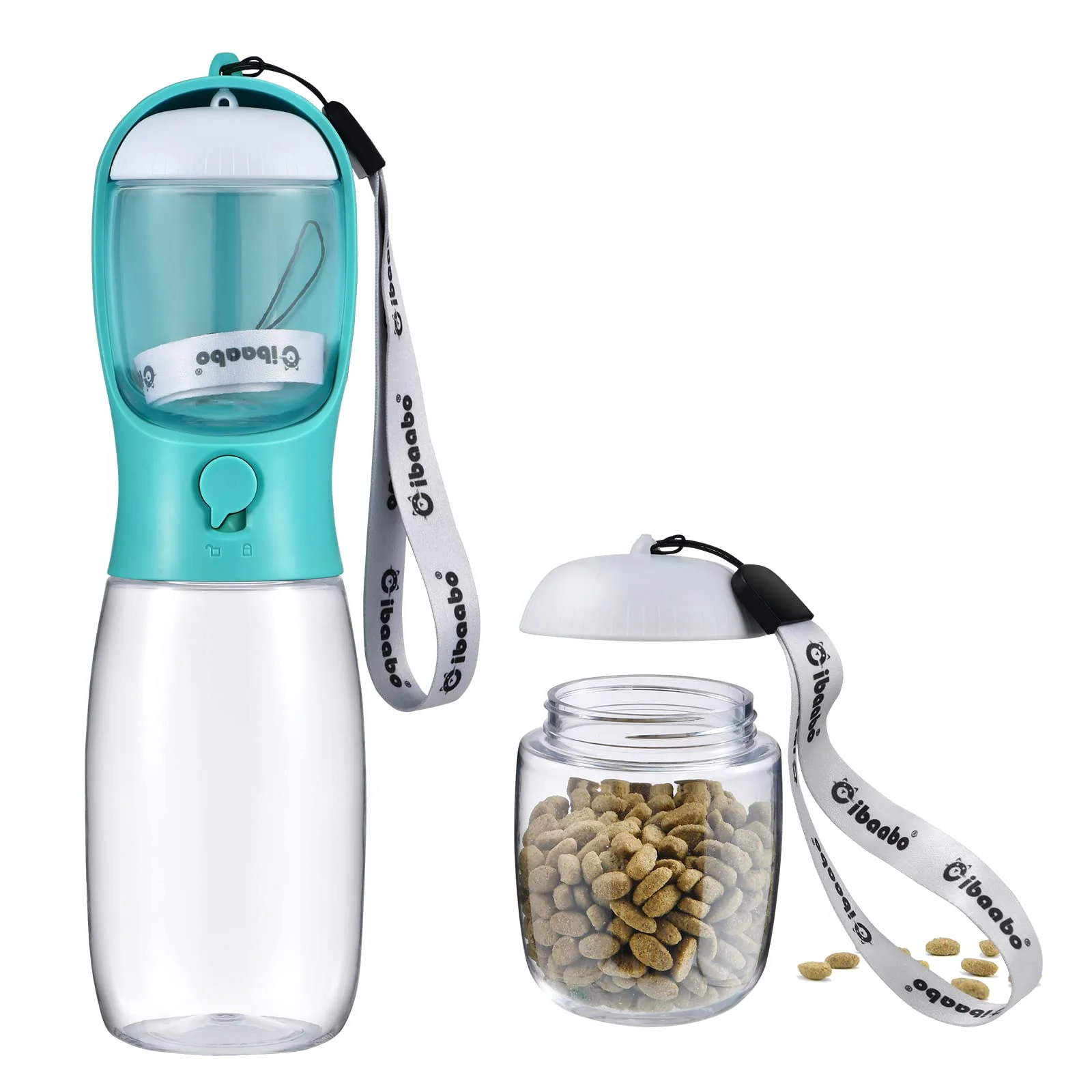 Excellent Cibaabo Dog Water Bottle with Food Container Portable Pet Dispenser User-Friendly
