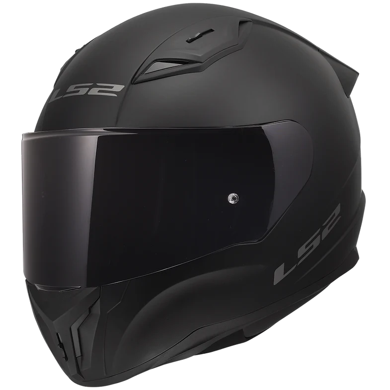 Clean LS2 Centric Full Face Street Helmet – Matte Black with Dark Smoke Shield High-Grade