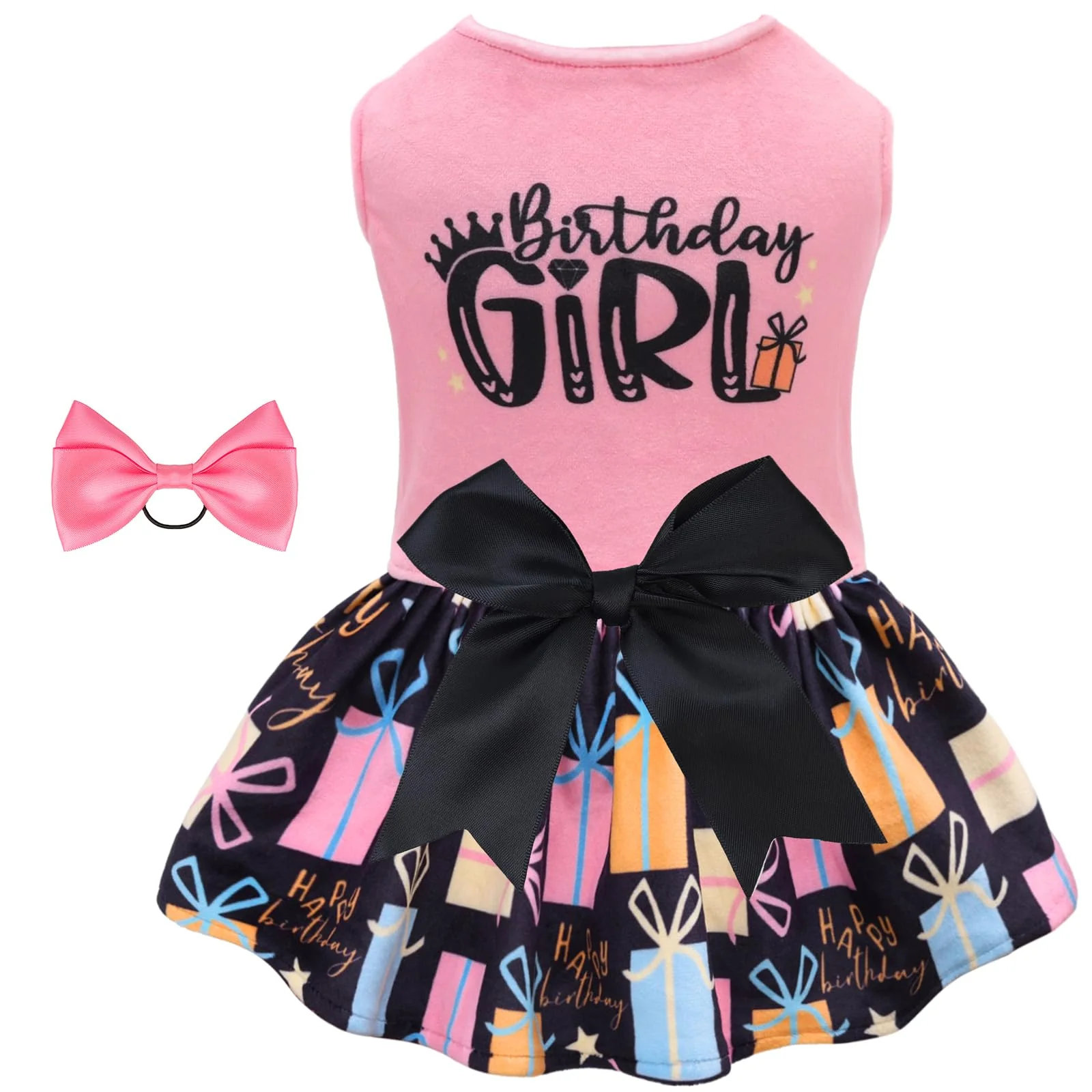 Proven CuteBone Velvet Birthday Dress for Small Dogs Bow Hair Rope User-Friendly