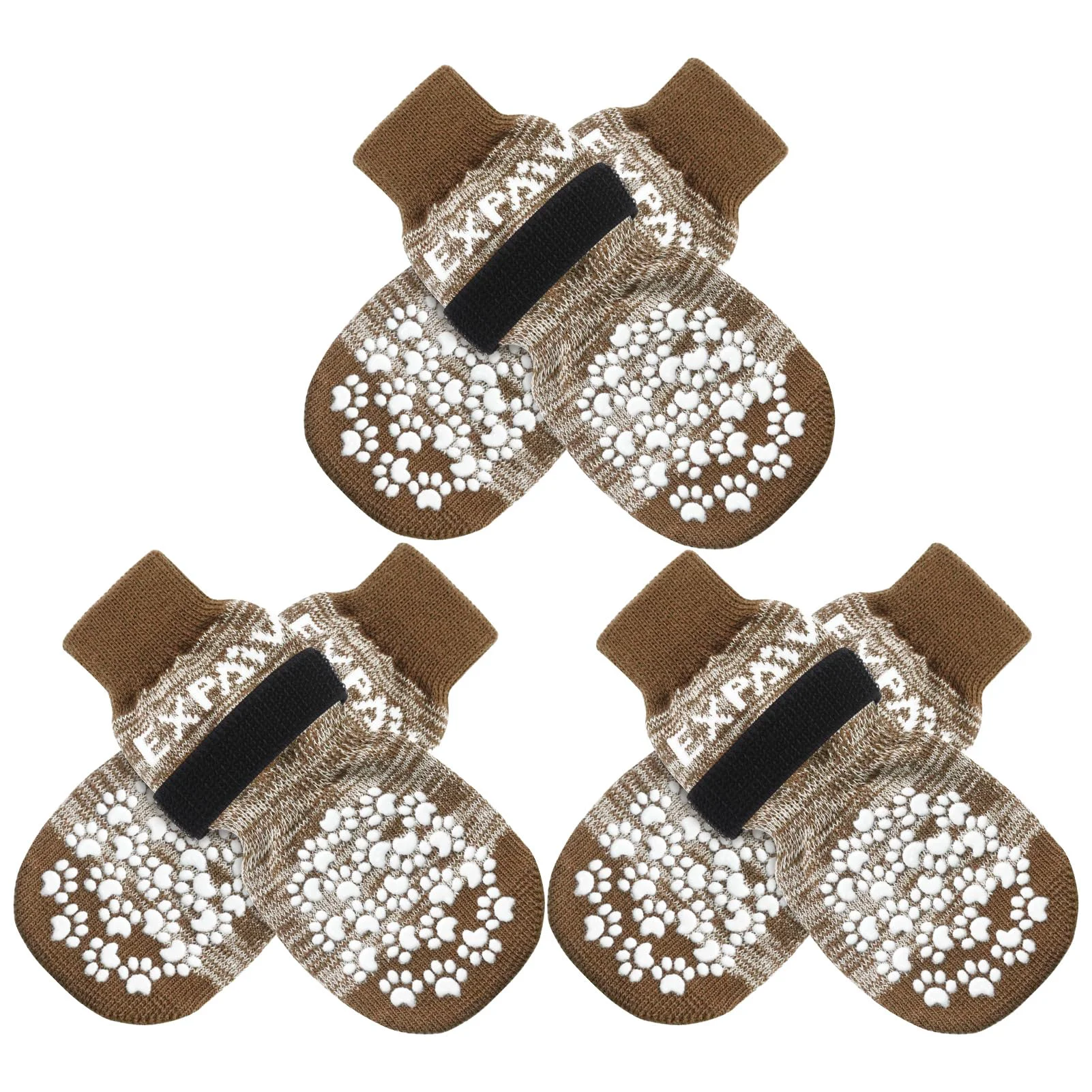 Excellent EXPAWLORER 6PCS Anti-Slip Dog Socks – Traction Paw Protection Indoor Comfort Original Design