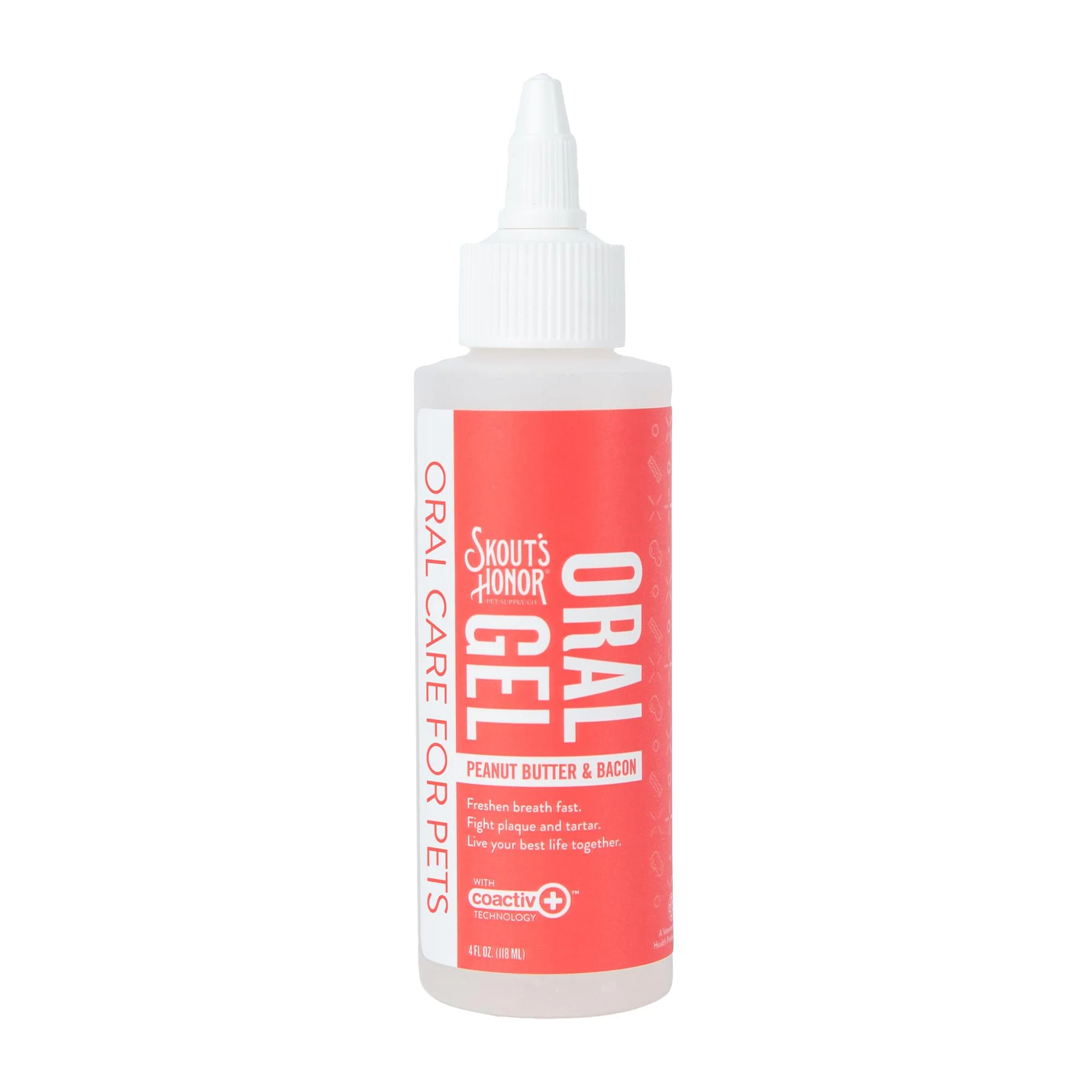 Crafted SKOUT'S HONOR Freshens Breath Peanut Butter Bacon Oral Gel – No Brushing 4 oz Expertly Made