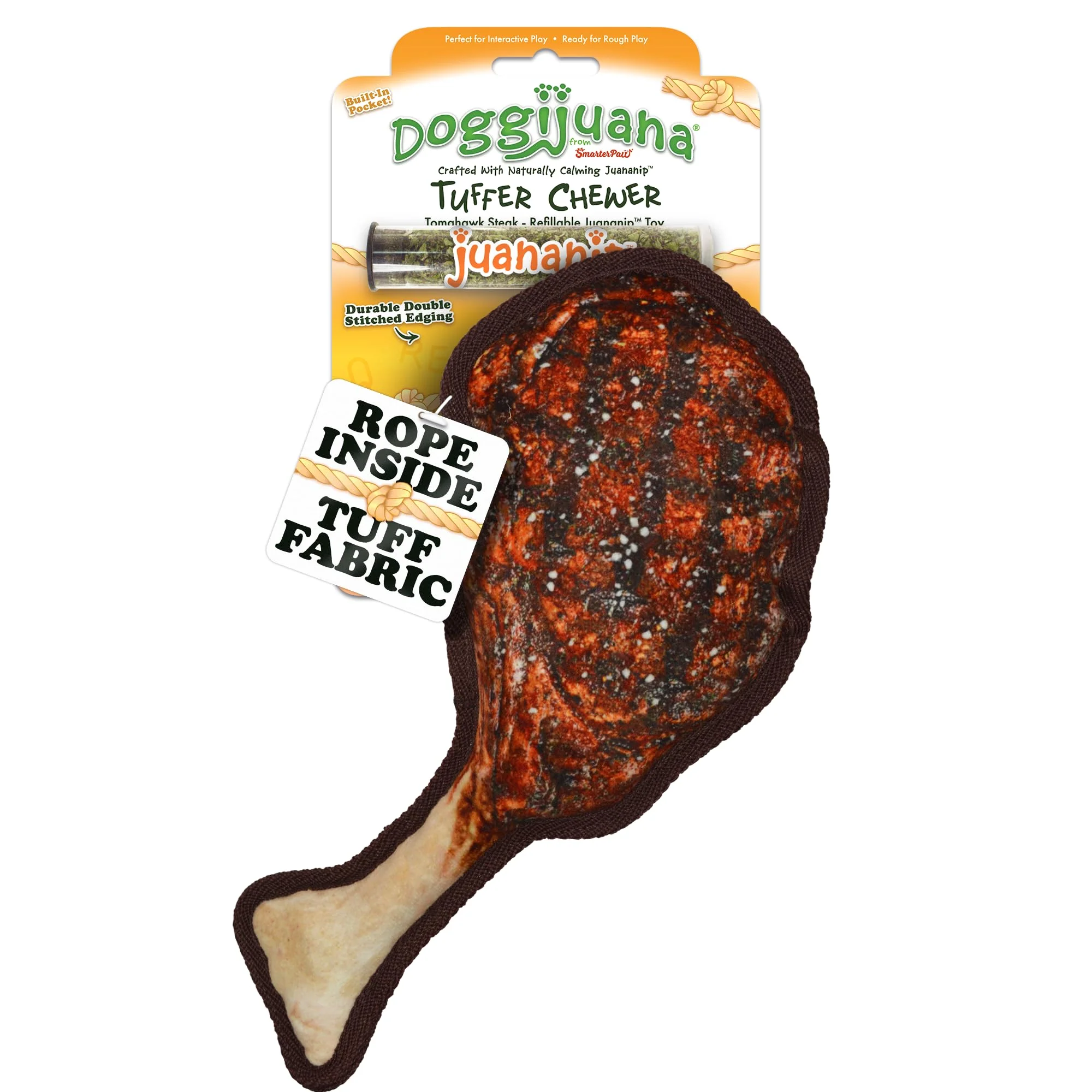 Fast Doggijuana Tuffer Chewer Interactive Refillable Toy with Juananip Refill Certified