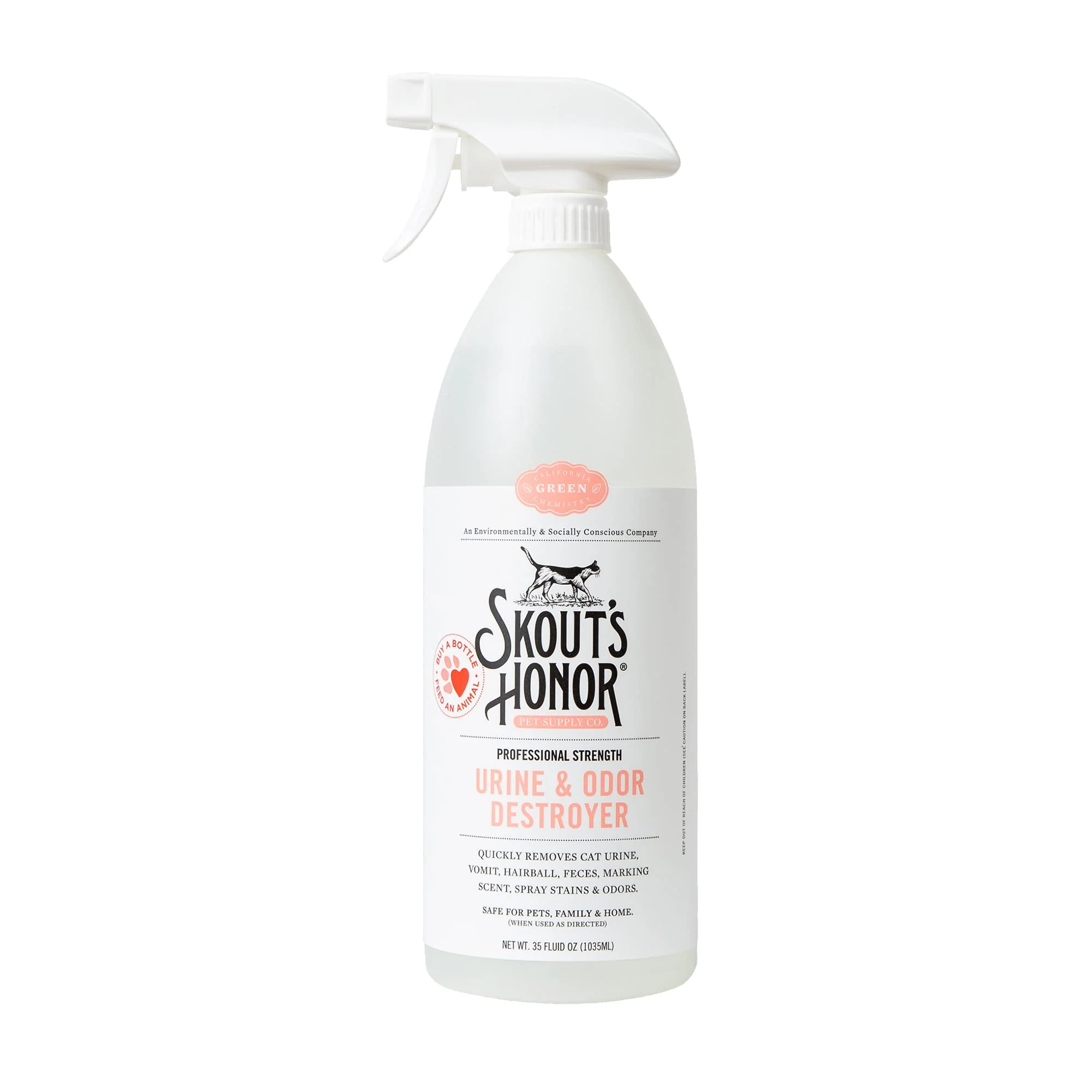 Modern Skout's Honor Cat Urine Odor Destroyer – Professional Strength Plant-Powered Cruelty- 35 oz Top-Quality