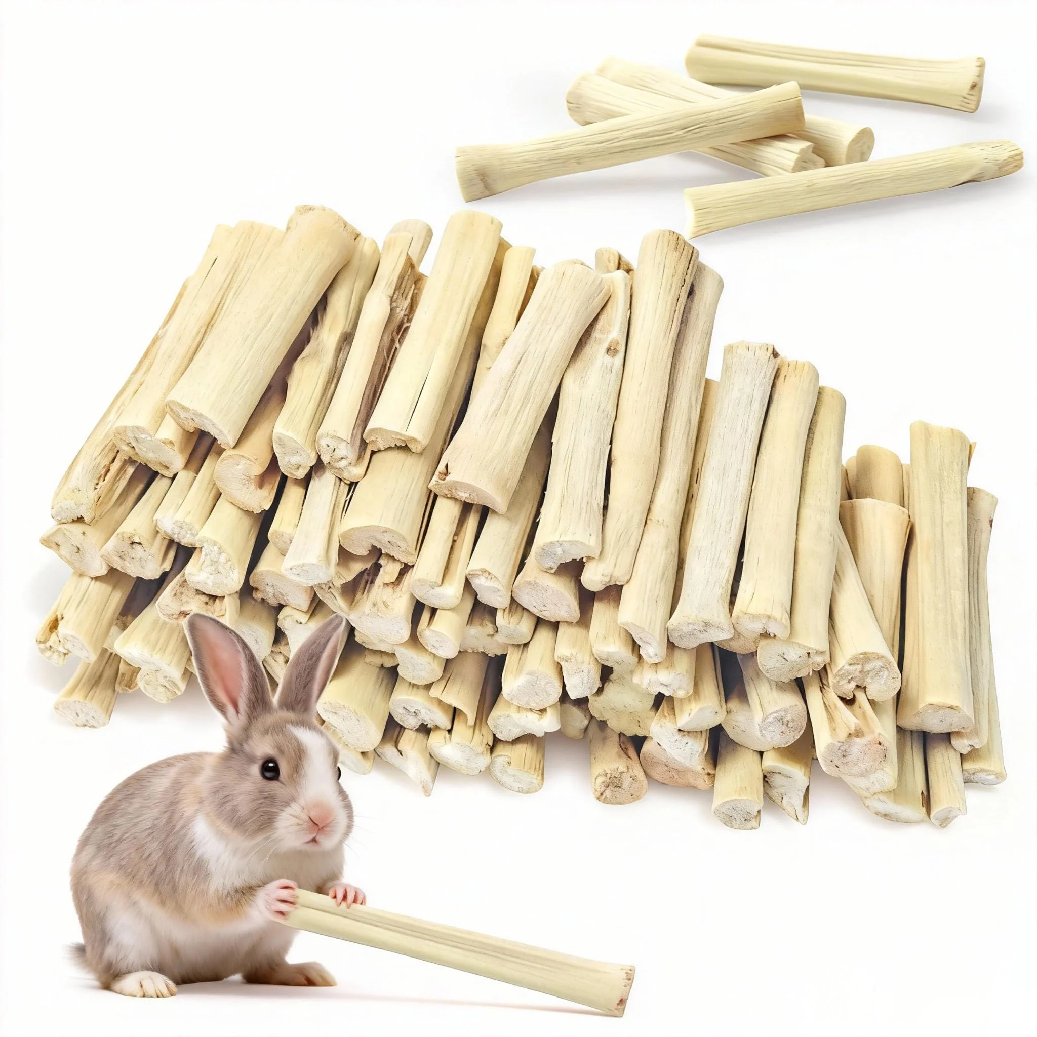 High-End StyEdEk 2.2lb Natural Sweet Bamboo Chew Toys for Small Animals Powerful