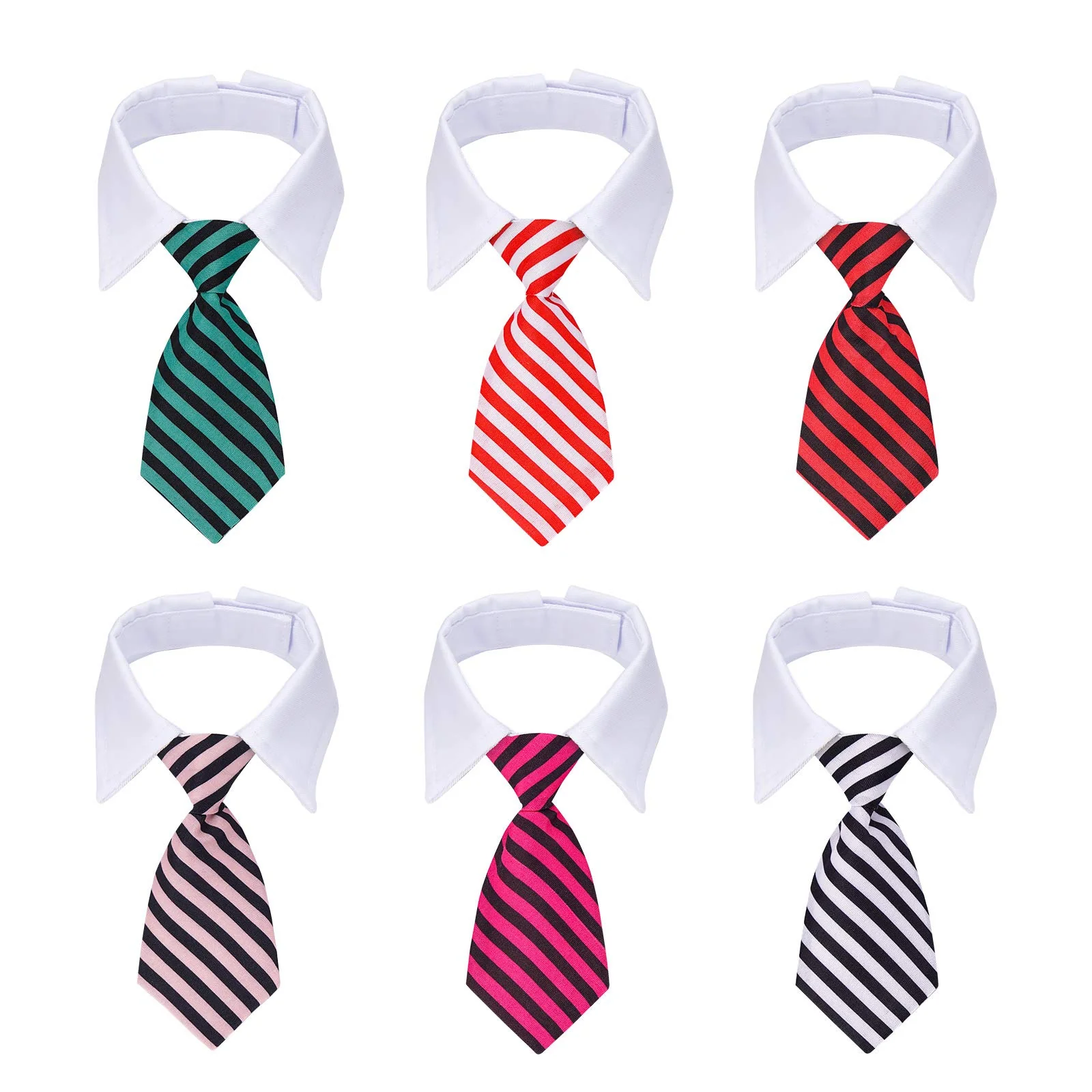 Healthy Segarty Cat Ties – 6PCS Pack Pet Tuxedo Bow Ties for Cats Small Dogs Adjustable Silky Natural