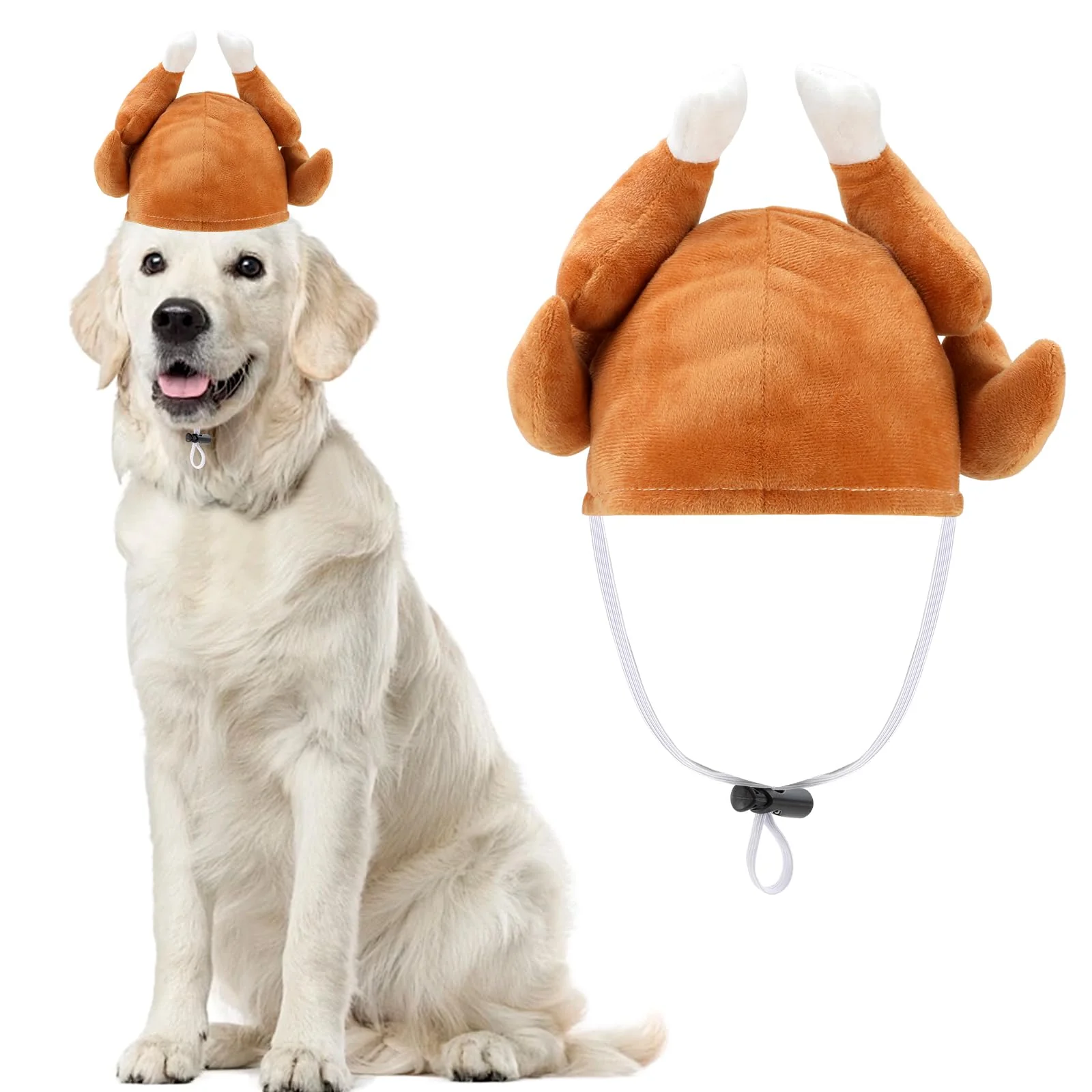 Proven Rypet Thanksgiving Turkey Drumstick Hat for Dog — Festive Costume for Medium Large Dogs Enhanced