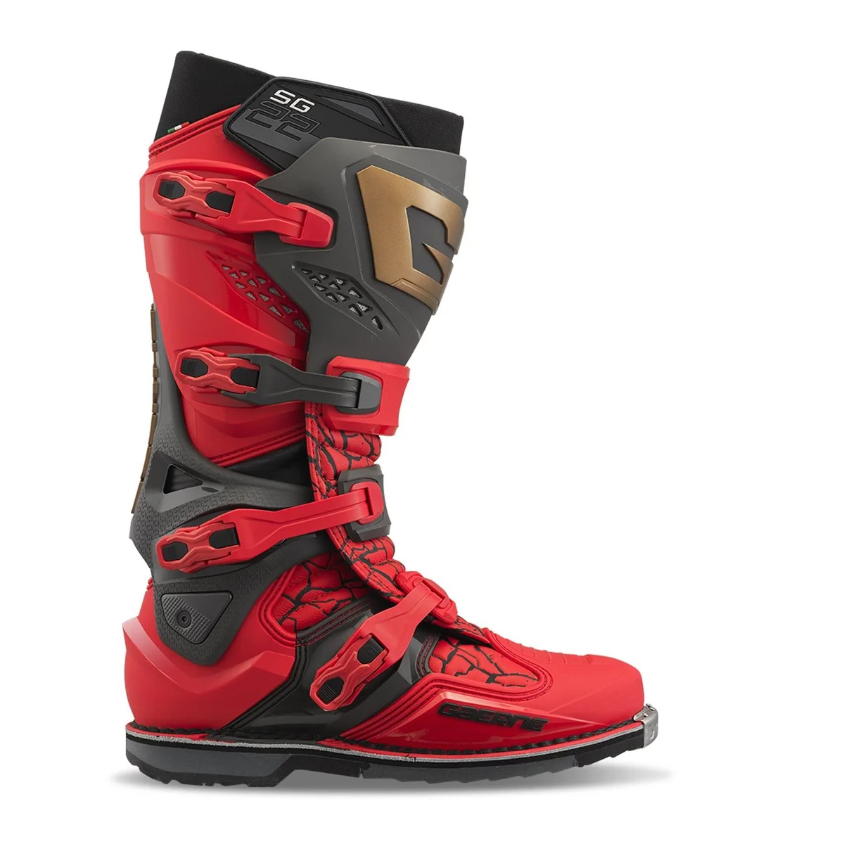 Safe Gaerne SG22 Magma Mjk Le Boots Red Black Gold Solid