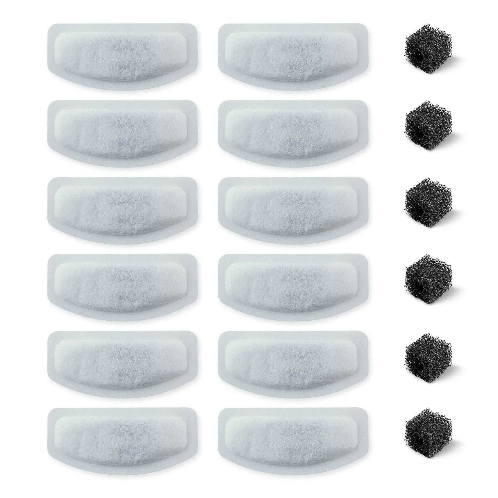 Original PET STANDARD Water Filter 6-Pack Pre-Filter Sponges for ORSDA 67oz Fountain – Pack of 12 Proven