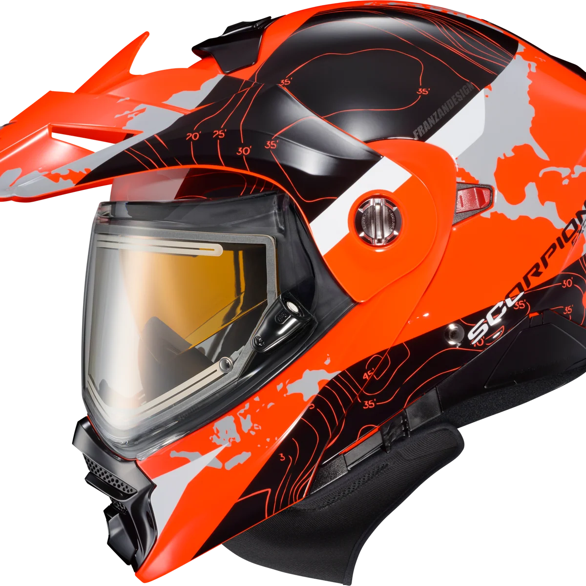 Prestigious Exo At960 Cold Weather Helmet Topographic Hi Viz Org 3x Elec Fine