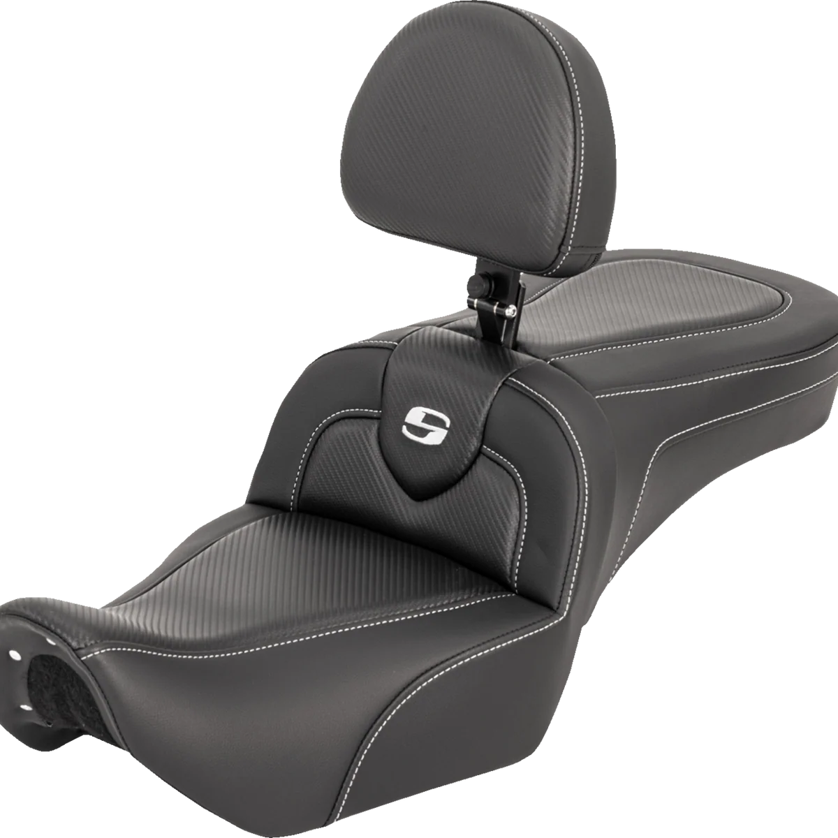 Advanced SADDLEMEN RoadSofa™ Seat - with Backrest - Carbon Fiber - RH975 '22-'25 822-11-185BR Exclusive