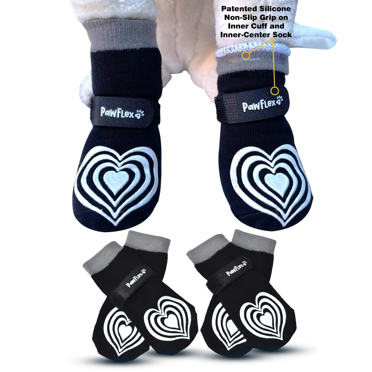 Carefully Designed PawFlex Medical Therapeutic Double-Sided Non-Slip Cotton Dog Socks – Traction Paw Protection for Senior Disabled Dogs Breathable
