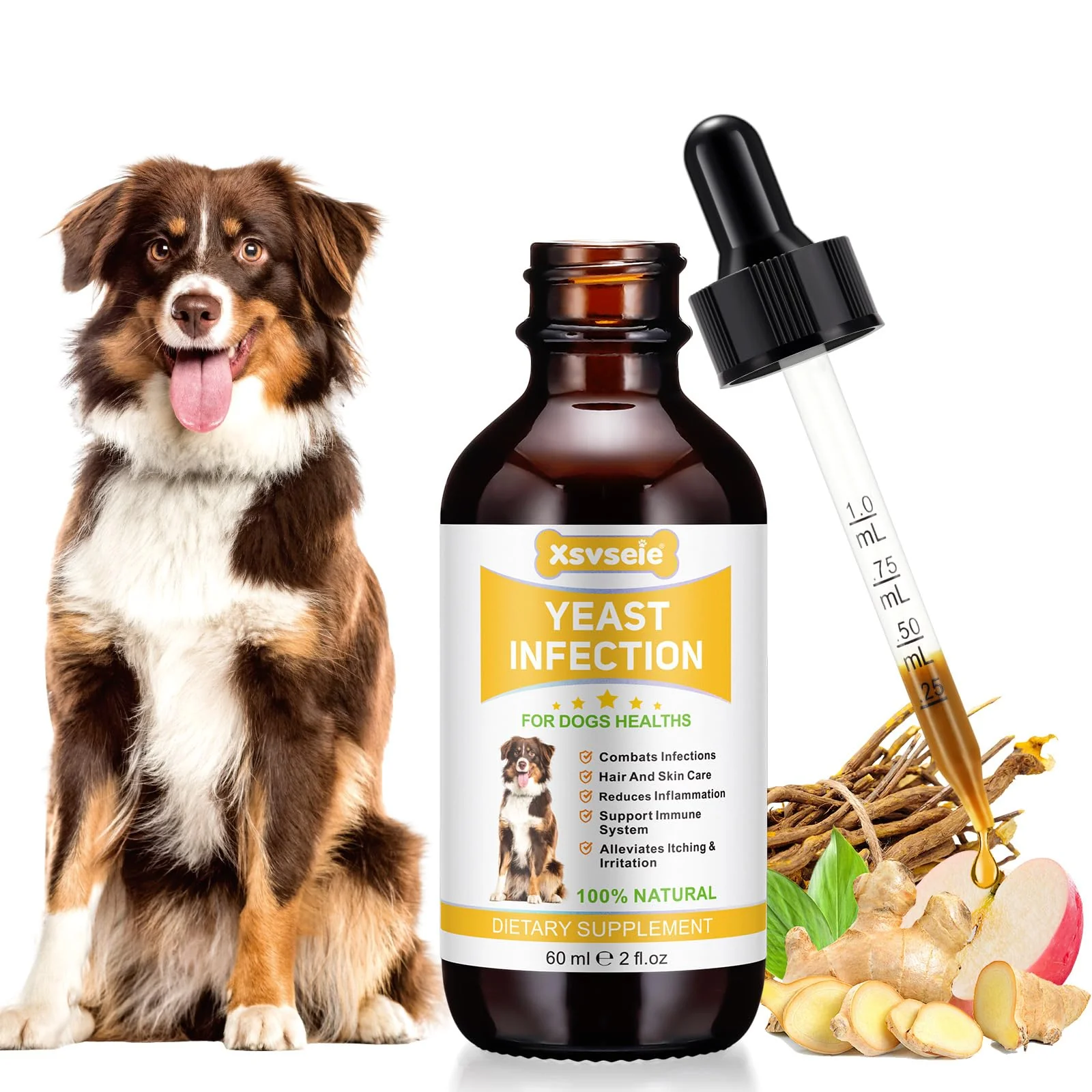 Dependable Xseie Yeast Infection Treatment Drops for Dogs — Natural Ear Skin Care Next-Generation