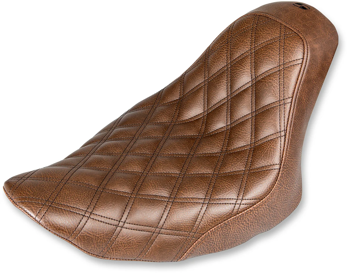 Fine Crafted SADDLEMEN Renegade Solo Seat - Lattice Stitched - Brown - FL FX '06-'17 806-12-002BLS Convenient