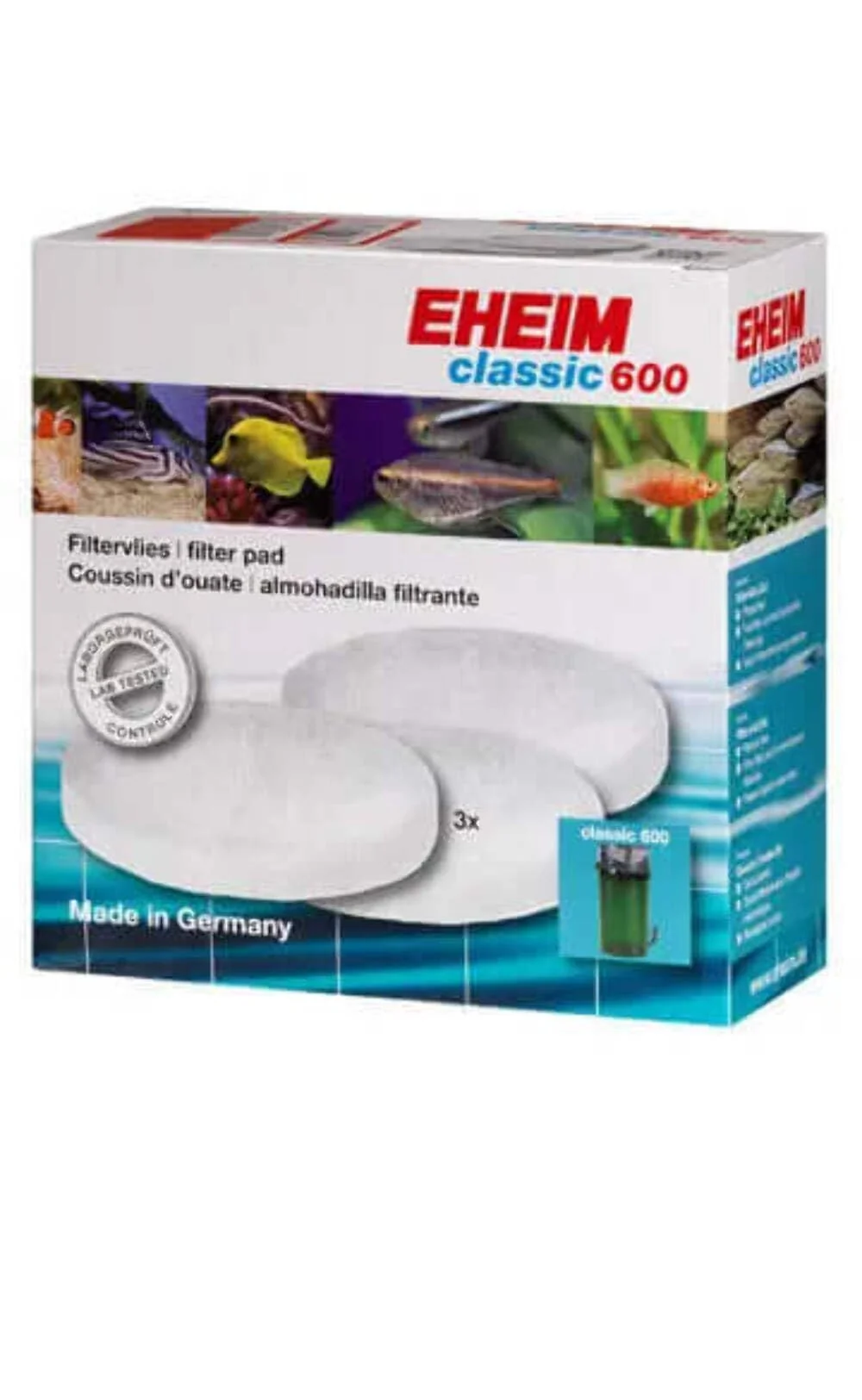 User-Friendly EHEIM Filter Pad White - 3-Pack for Classic External Filter 600 High-Grade