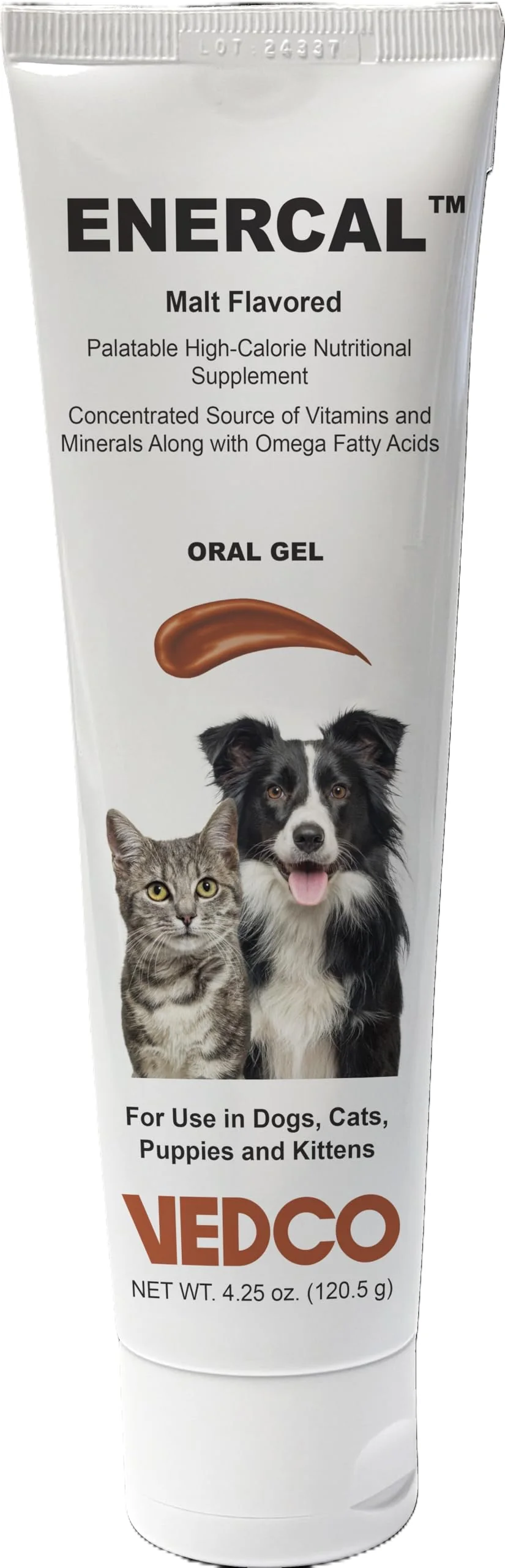 Healthy ENERCAL Oral Gel Malt Flavored 4.25 oz Tube Vedco – Energy Appetite Support for Dogs Cats High-Performance