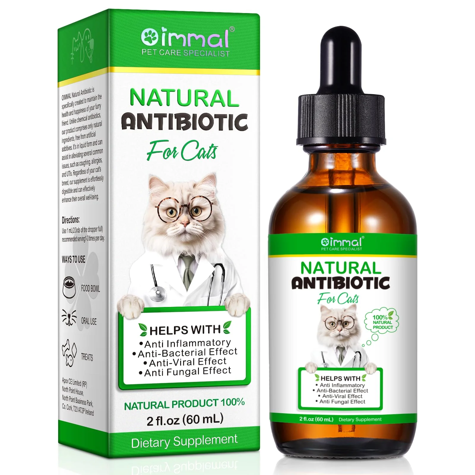 Prestigious ALIVO Antibiotics for Cats – Natural Herbal Drops Chicken Flavor for Immune Support Elite