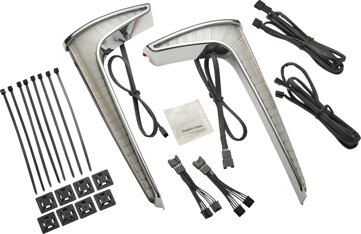 Elite CIRO Lights - Lower Fairing - Chrome - Indian 46800 Functional