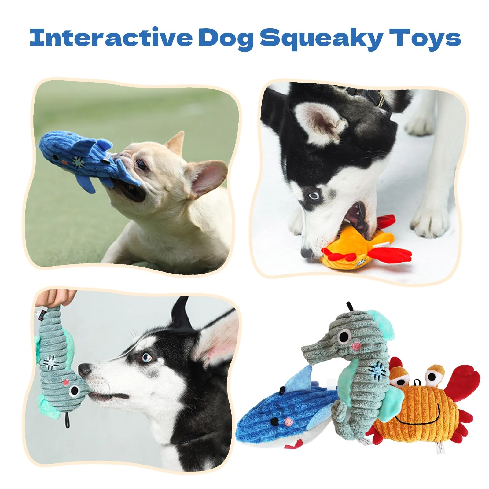 Unique ipawspace Plush Toys for Small Medium Dogs – 3-Pack Squeaky Plush Toys Contemporary