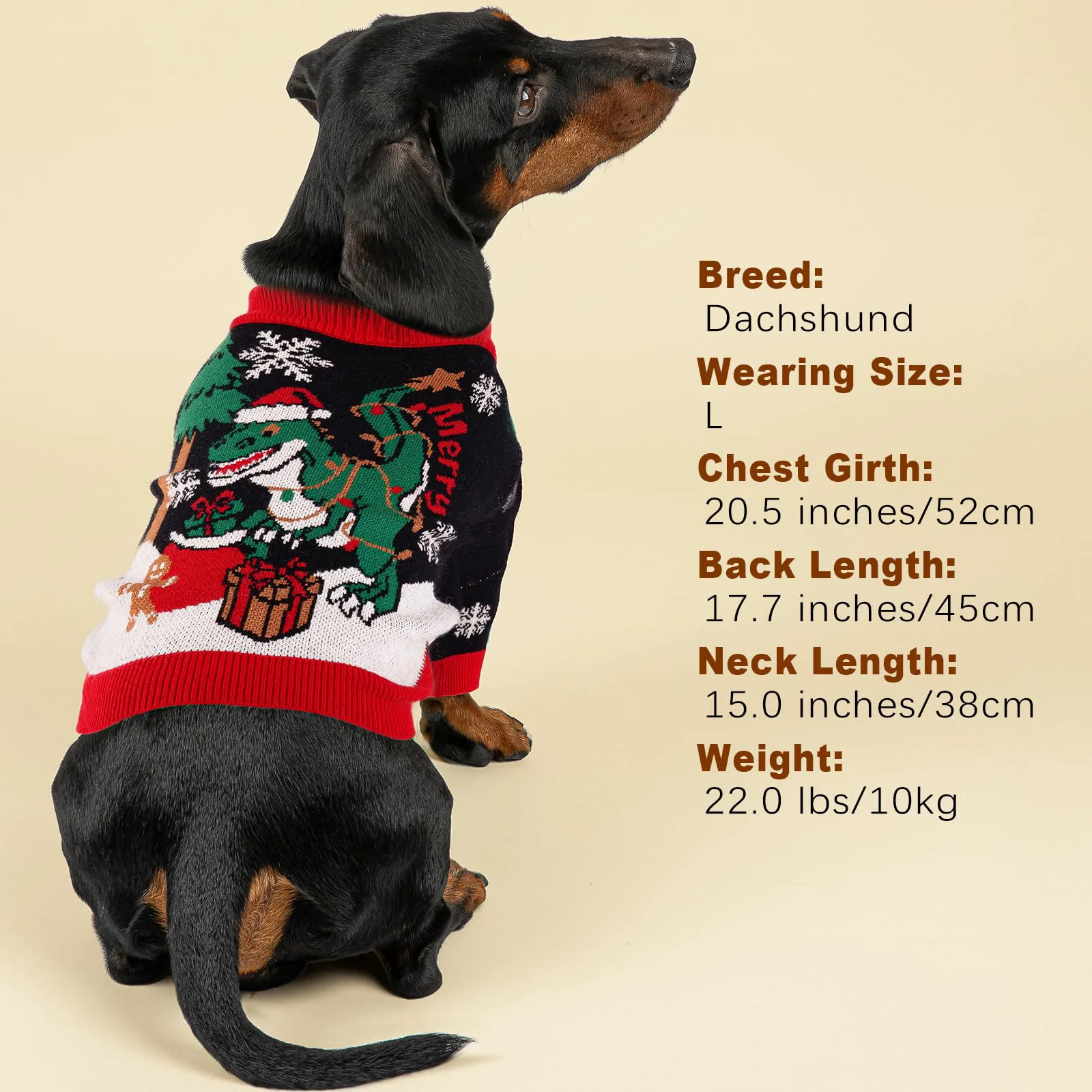 Minimalist BAOBICUTE Dog Christmas Sweater – Funny Snowman Santa Elk Knit Soft Warm Turtleneck for Small Medium Dogs Cats Premium