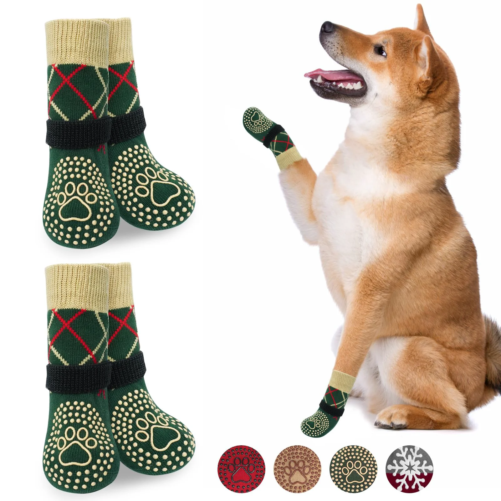 Smooth BEAUTYZOO Non Slip Dog Socks – Anti-Slip Paw Protectors for Hardwood Floors and Pavement Healthy