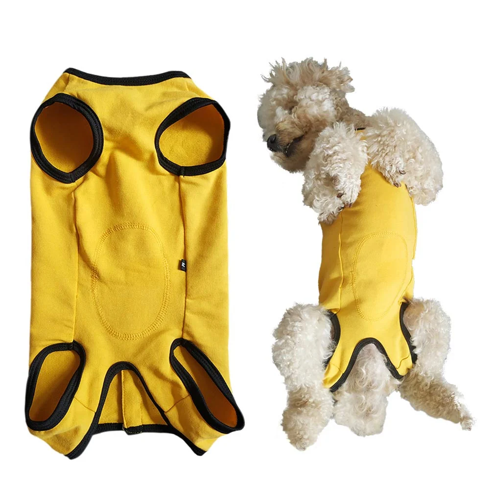 Smooth Kukaster Pet Dog Recovery Suit Post Surgery Shirt – Yellow XXS Unique
