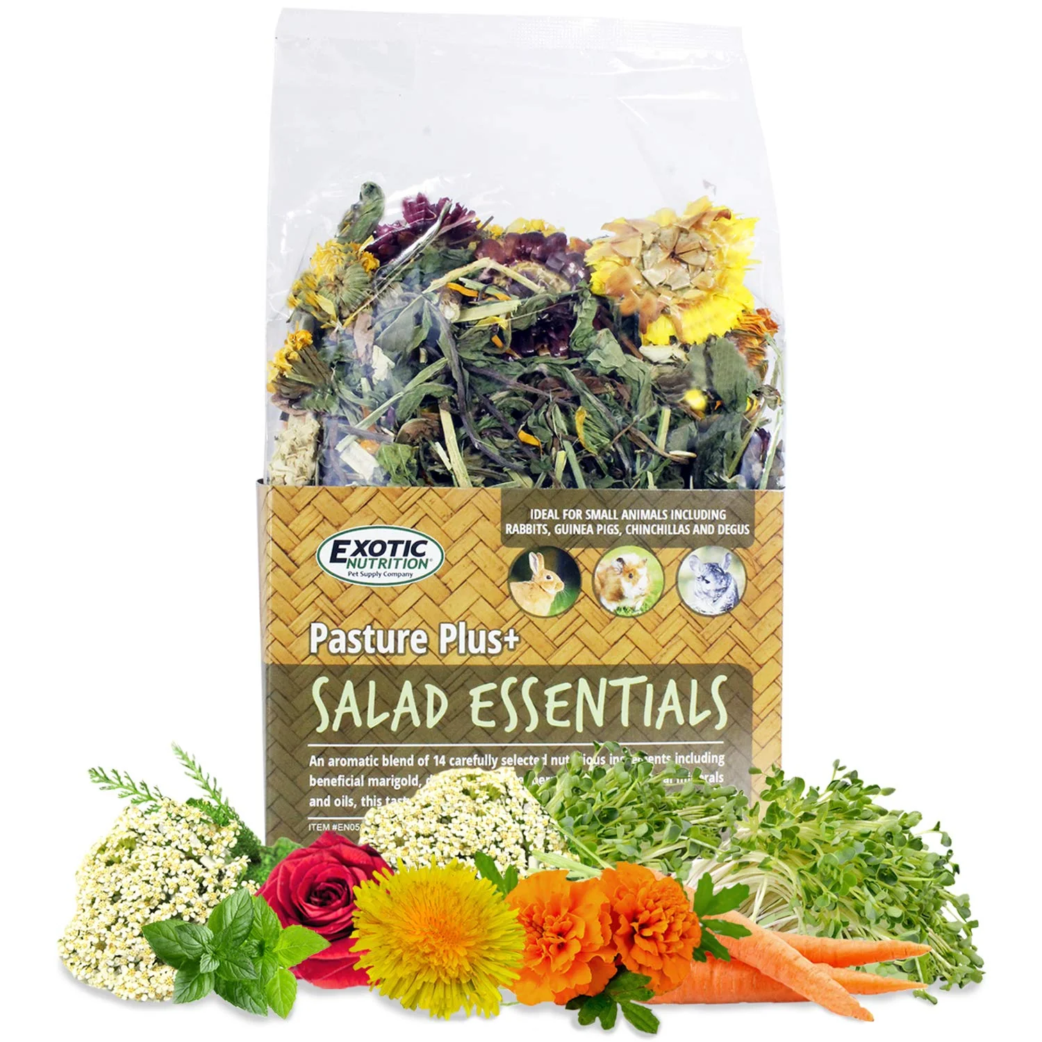 Smooth Pasture Plus Salad Essentials – High-Fiber Natural Treat for Small Pets Exotic Nutrition User-Friendly