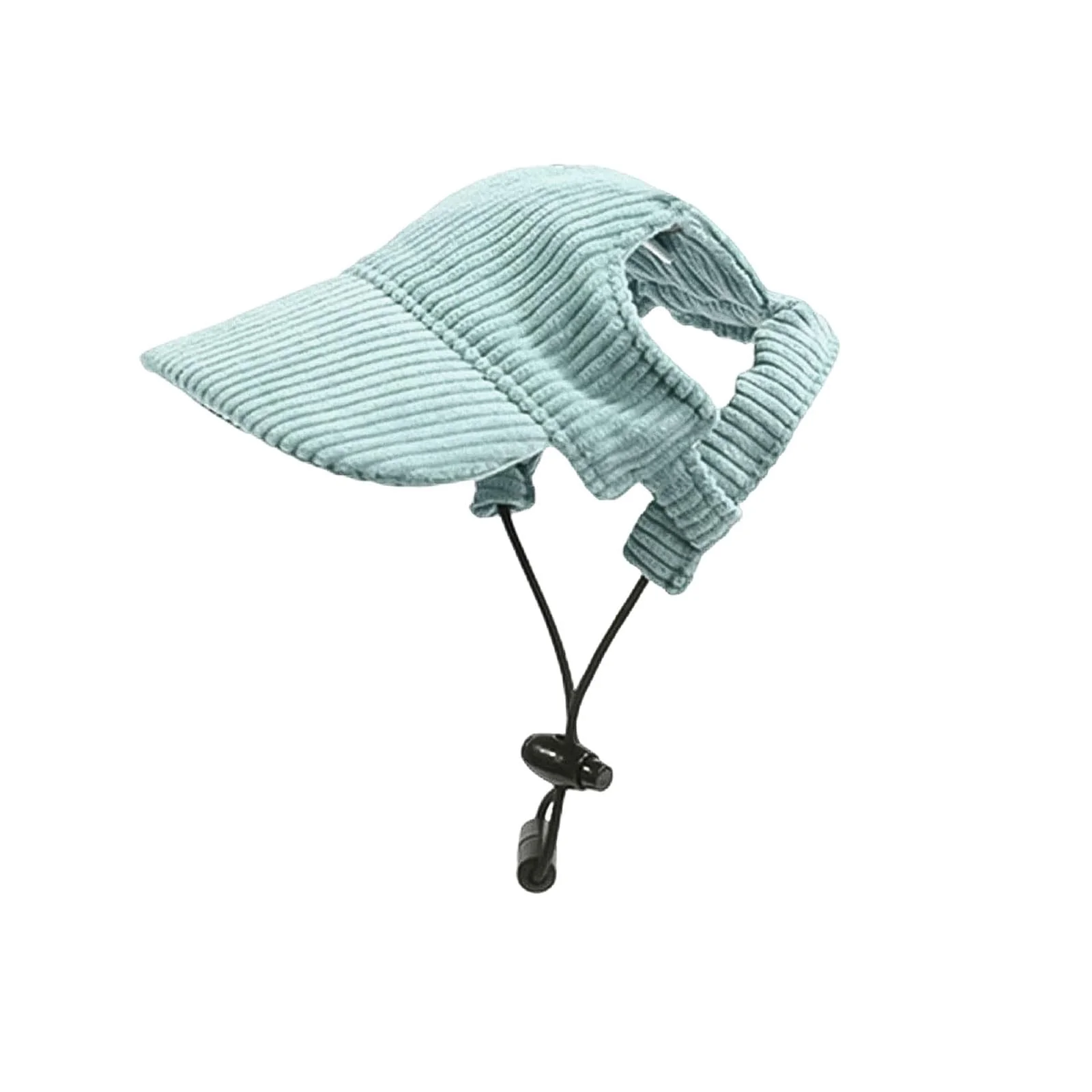 Selected Symphonyw Dog Baseball Cap Green Adjustable Sun Hat with Ear Holes Summer Beach Visor Breathable