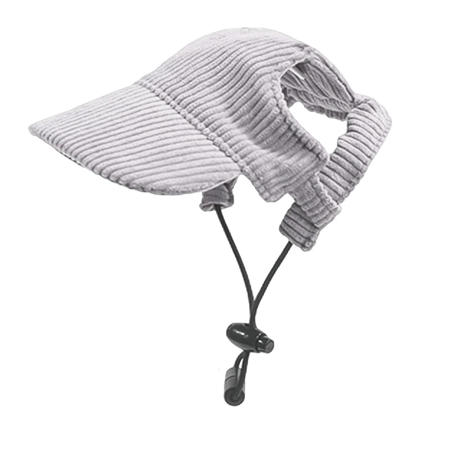 Traditional Symphonyw Dog Baseball Cap Grey — Adjustable Sun Hat with Ear Holes Enhanced