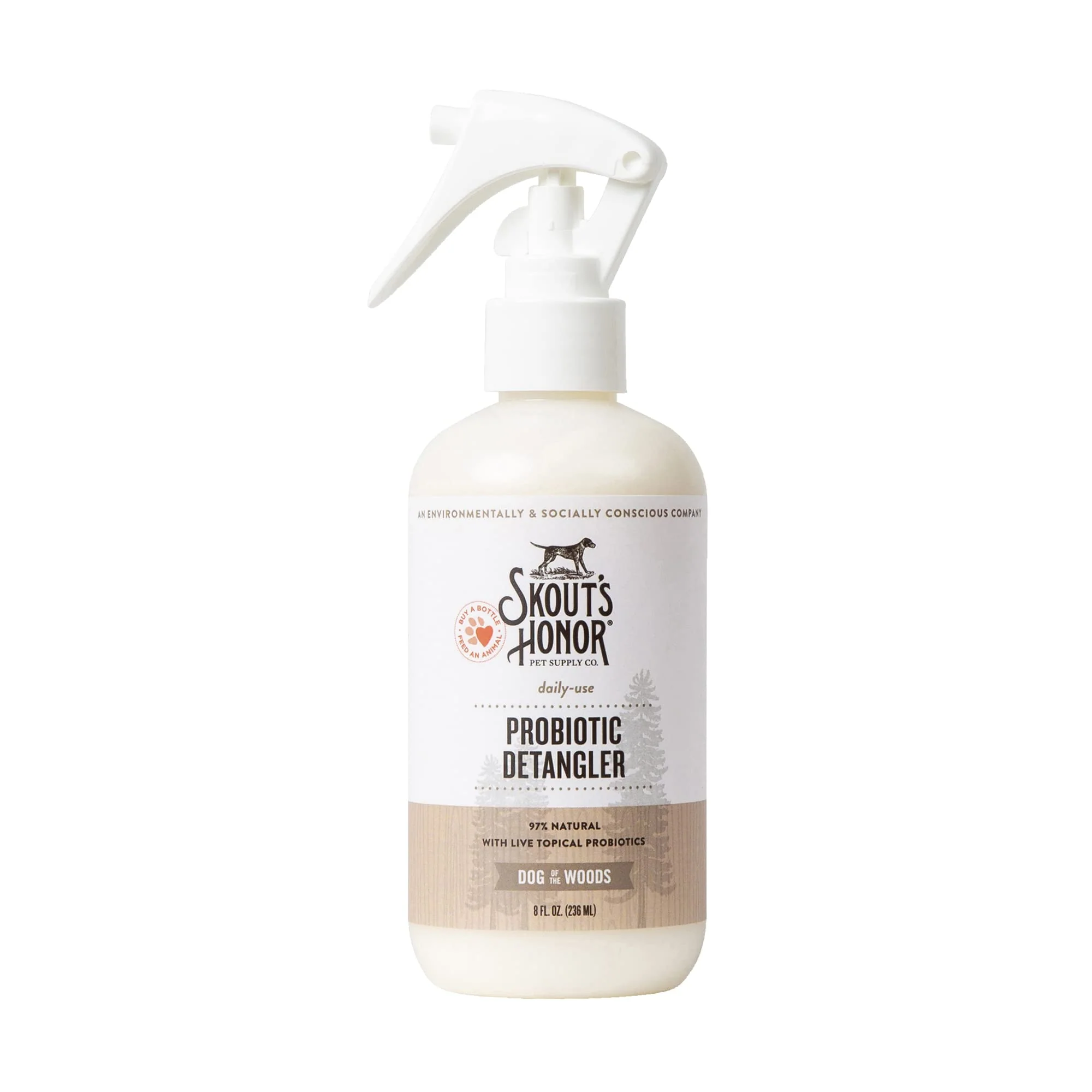 Unique Skout's Honor Probiotic Pet Detangler Spray – Avocado Oil 97 Natural 8oz Soft