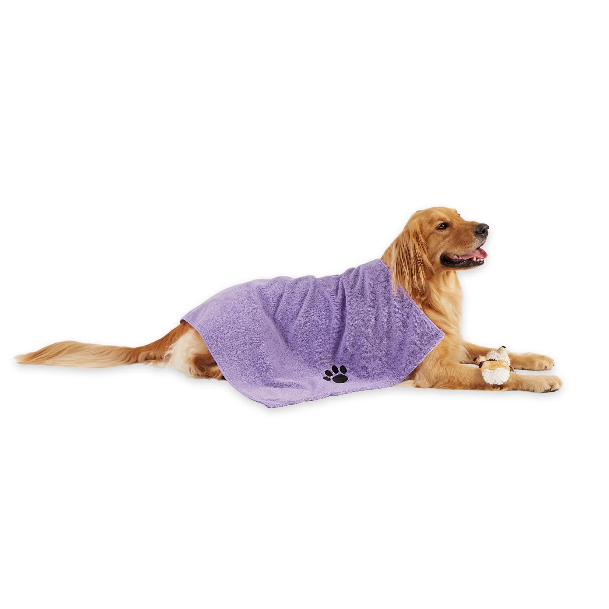 Elegant Bone Dry Embroidered Lavender Pet Towel – X-Large 41x23.5 Ultrasoft Microfiber Professional