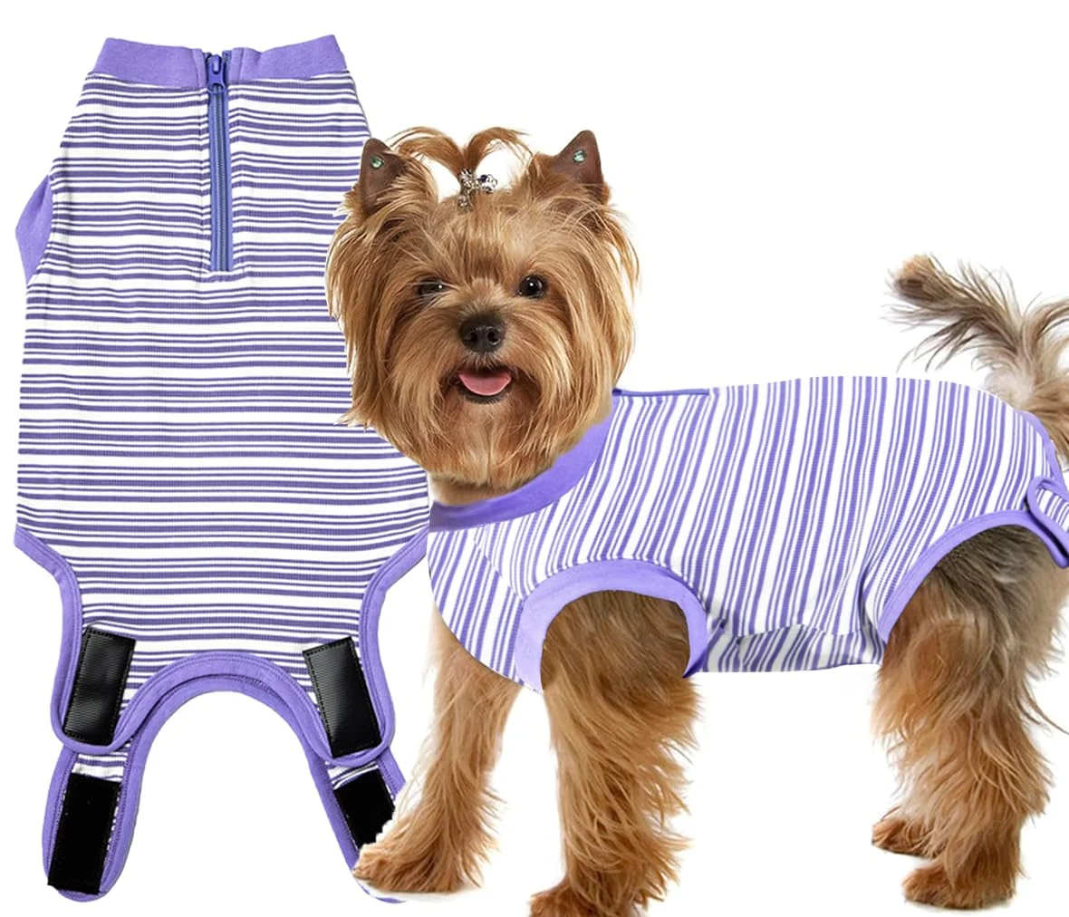 World-Class Wabdhaly Recovery Suit for Dogs – Cone- Zipper Surgery Suit for Female Spay Efficient