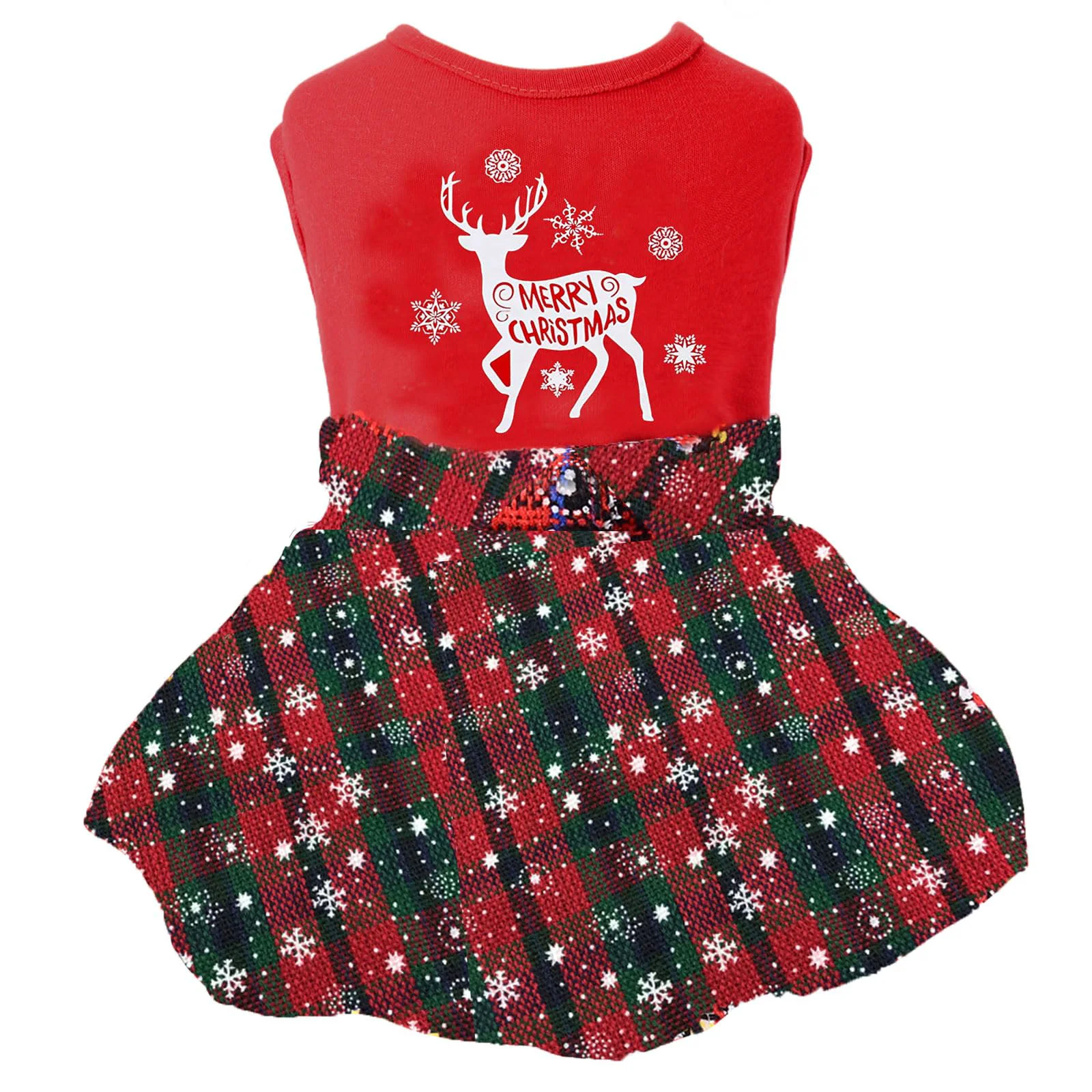 User-Friendly Kosiyi Dog Christmas Plaid Dress with Bowknot – Small Dog Holiday Costume Powerful
