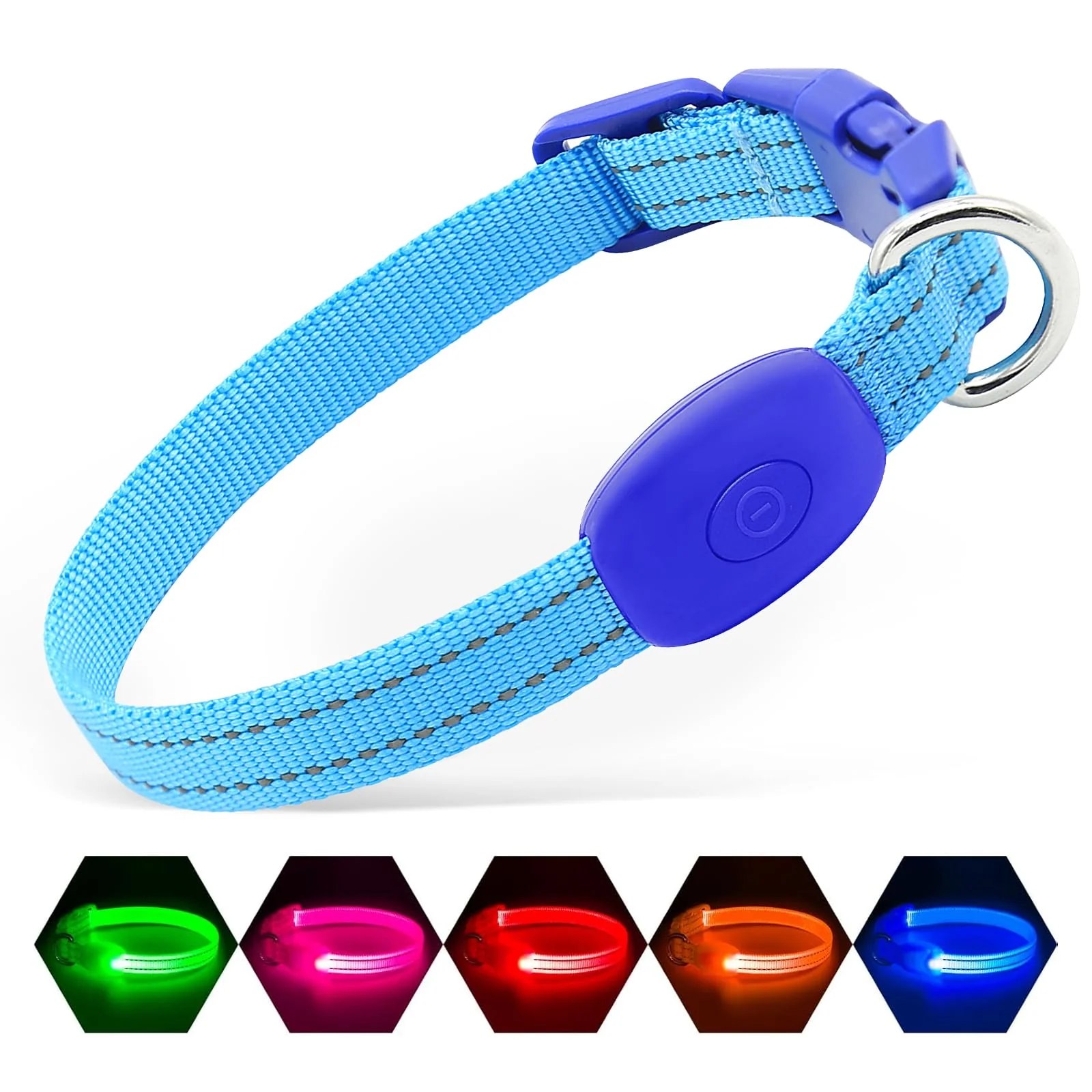Professional Illumifun LED Collar for Small Dogs – USB Rechargeable Safety Light Blue X-Small Proven