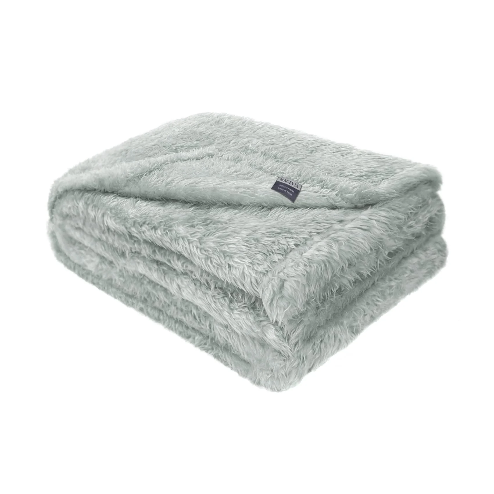 Artisan MACEVIA Fluffy Fleece Dog Blanket — Plush 24x29 in Warm Pet Throw Light Gray High-Grade