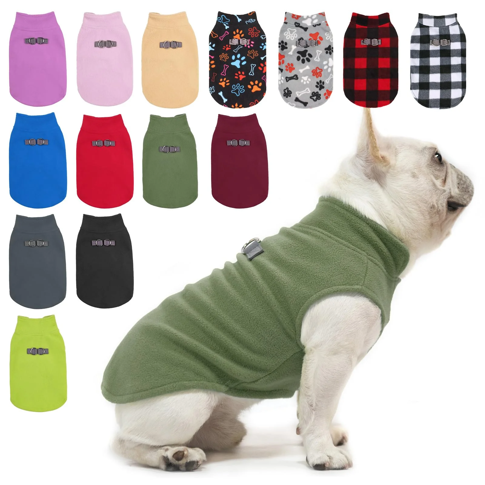 Flexible BEAUTYZOO Dog Fleece Vest Sweater – Warm Winter Coat with Dual D-Rings for Small Medium Dogs Crafted