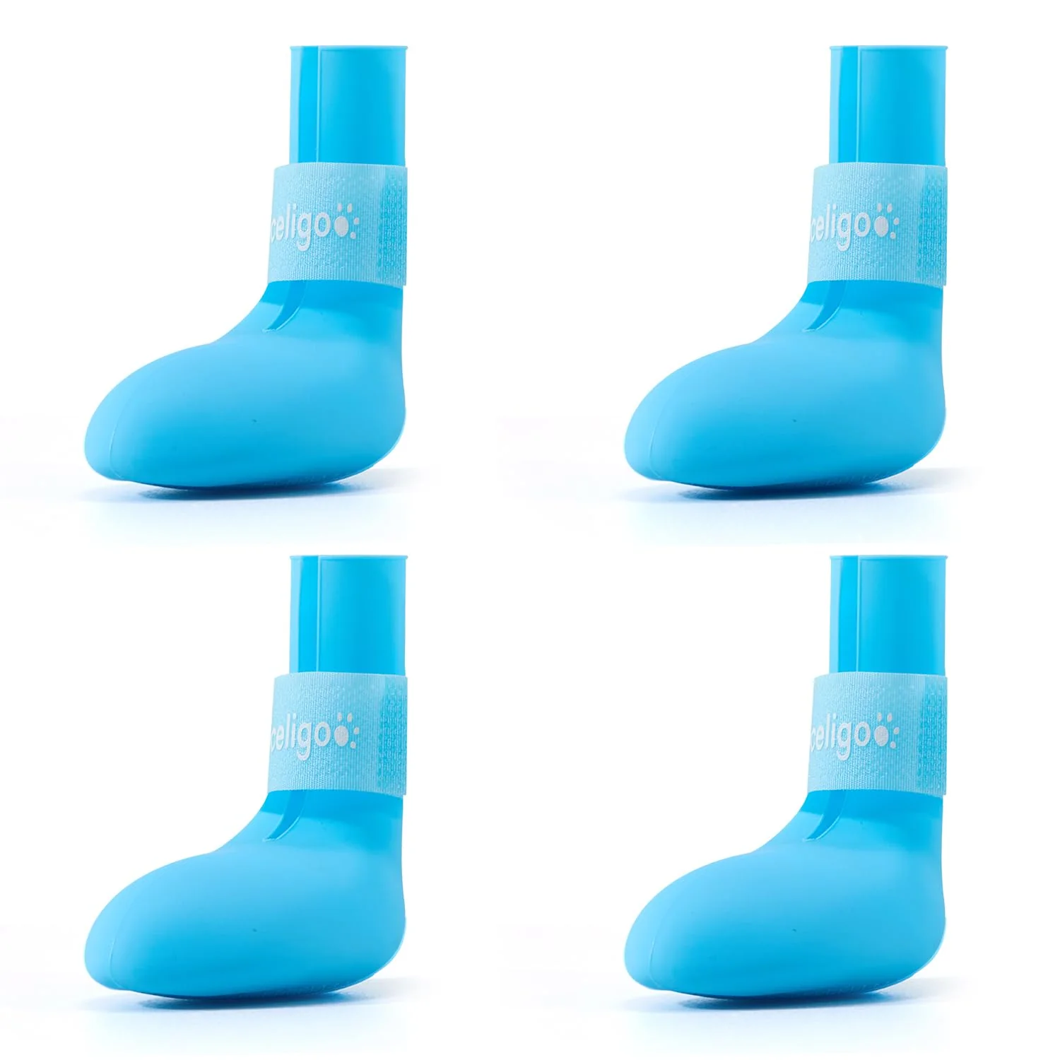 Advanced Fdceligoo Rubber Dog Boots Blue S – Durable Waterproof Non-Slip Paw Protectors for Small Dogs Flexible
