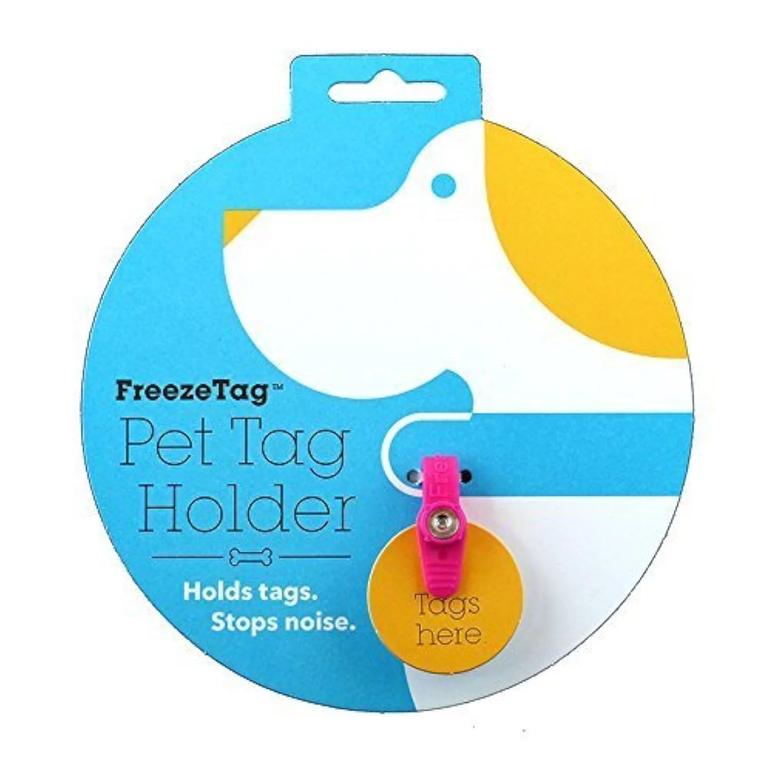 Sophisticated zeTag Dog Silencer and Connector Pink – Quiet Tag Attachment for Collars Durable