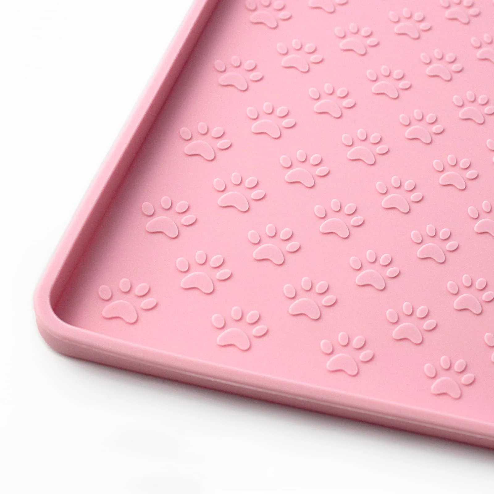 World-Class Ptlom Pet Placemat – Pink Anti-Overflow Non-Slip Easy to Clean for Dogs Cats 18in x 12in Optimized