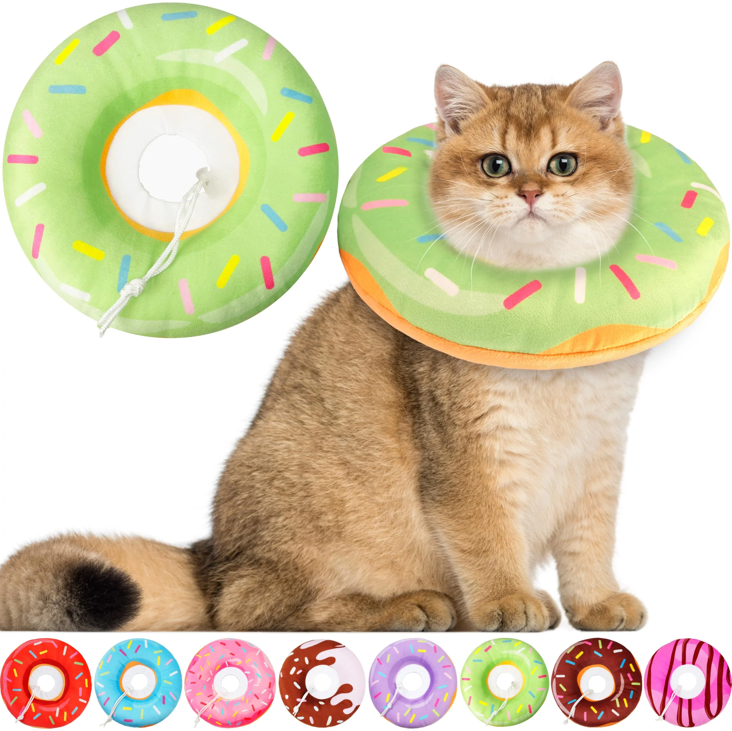 Consistent Hpetppy Cat Cone Collar – Soft Adjustable Recovery Donut for Wounds Easy-to-Use
