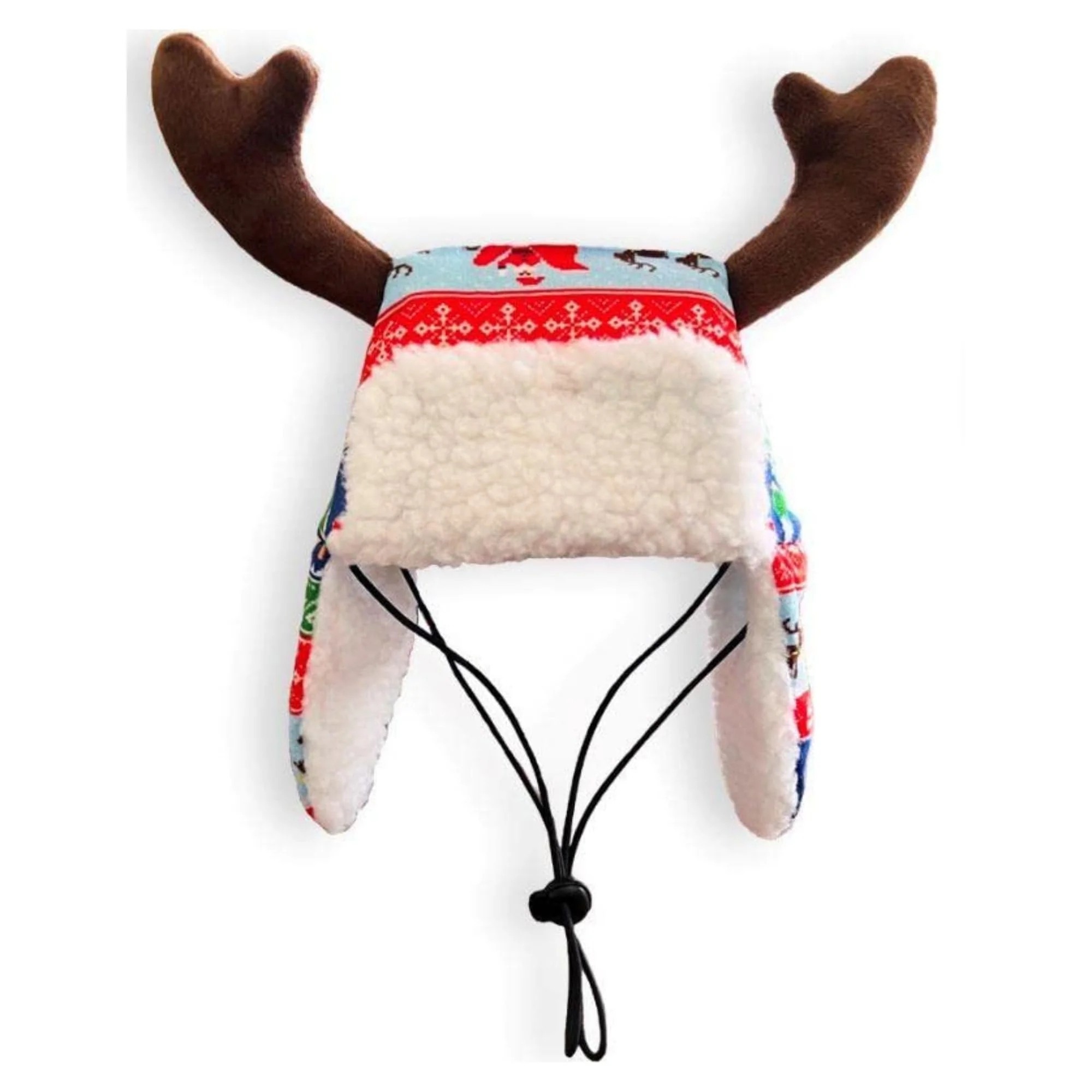 Fine Crafted Huxley Kent Pet Hat - Ugly Sweater Antler Small Festive Dog Cat Hat with SnugFit Safe