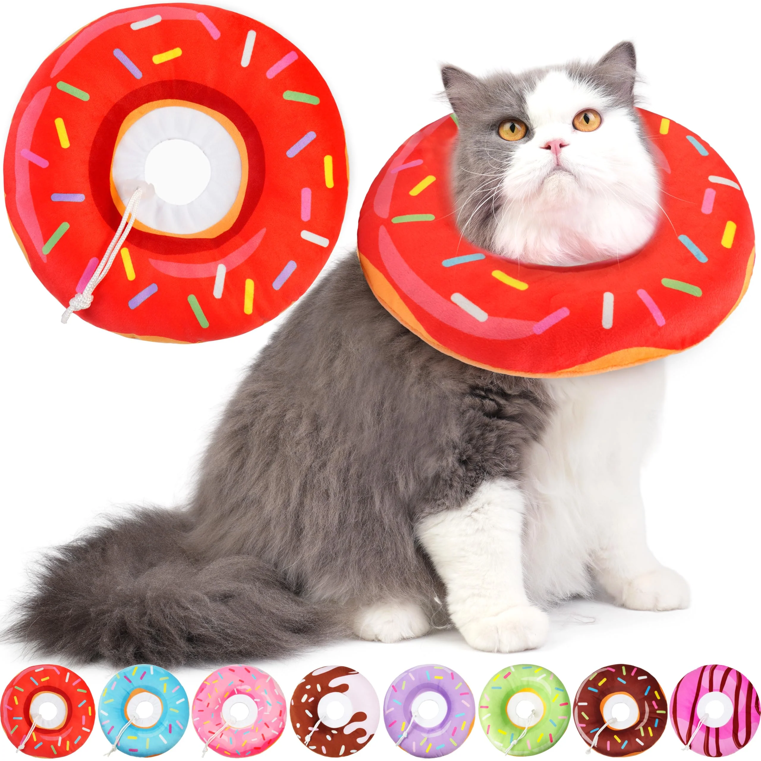 Trendy Hpetppy Cat Cone Collar Soft – Adjustable Donut Recovery Collar for Kittens High-End