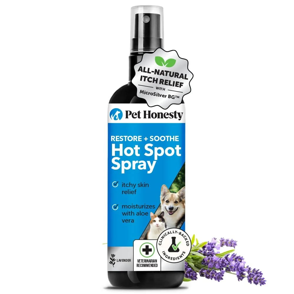 Superior Pet Honesty Restore Soothe Hot Spot Spray for Dogs Cats – Aloe Vera MicroSilver BG Powerful