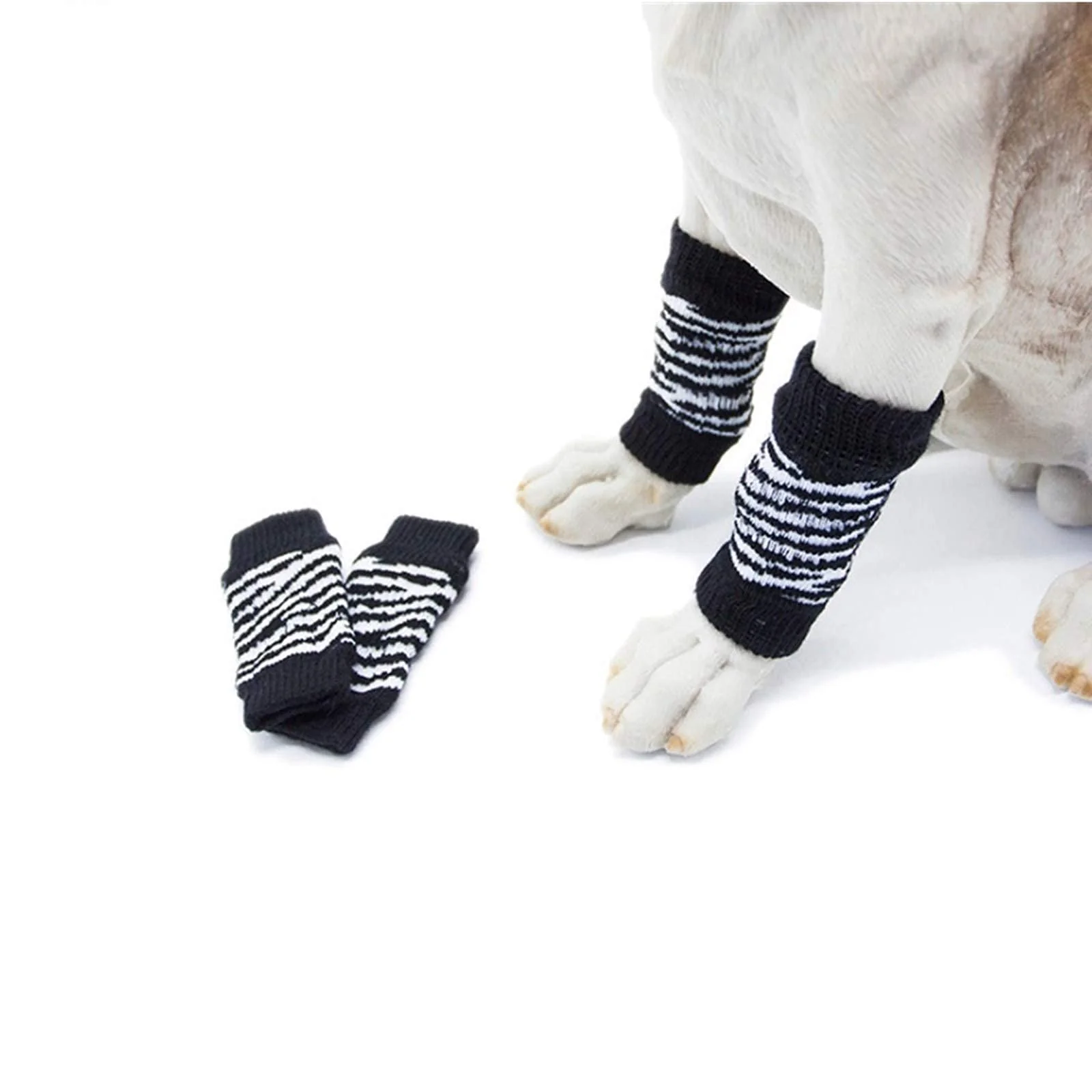Exclusive ROZKITCH 4PCS Dog Elbow Pads Protective Knitted Elbow Wraps for Small Breeds Practical