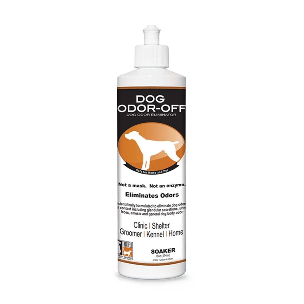 Solid Thornell Dog Odor-Off Soaker Bottle 16 oz – Pet Odor Eliminator for Carpet Cages More Odorcide Green
